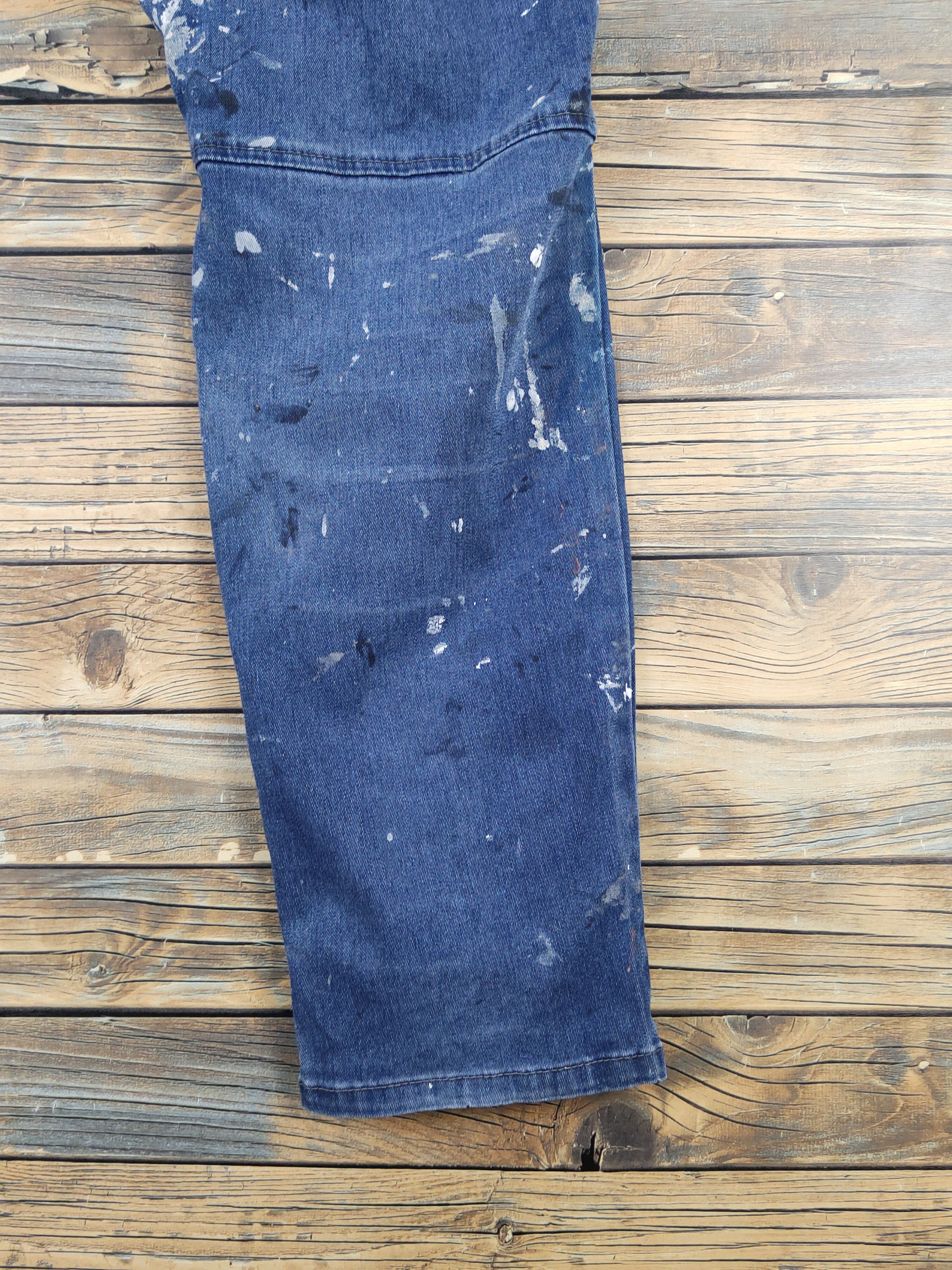 Japanese Brand Japan painter Blue Distressed Ripped denim Jeans #W1984 Size US 36 / EU 52 - 11 Thumbnail