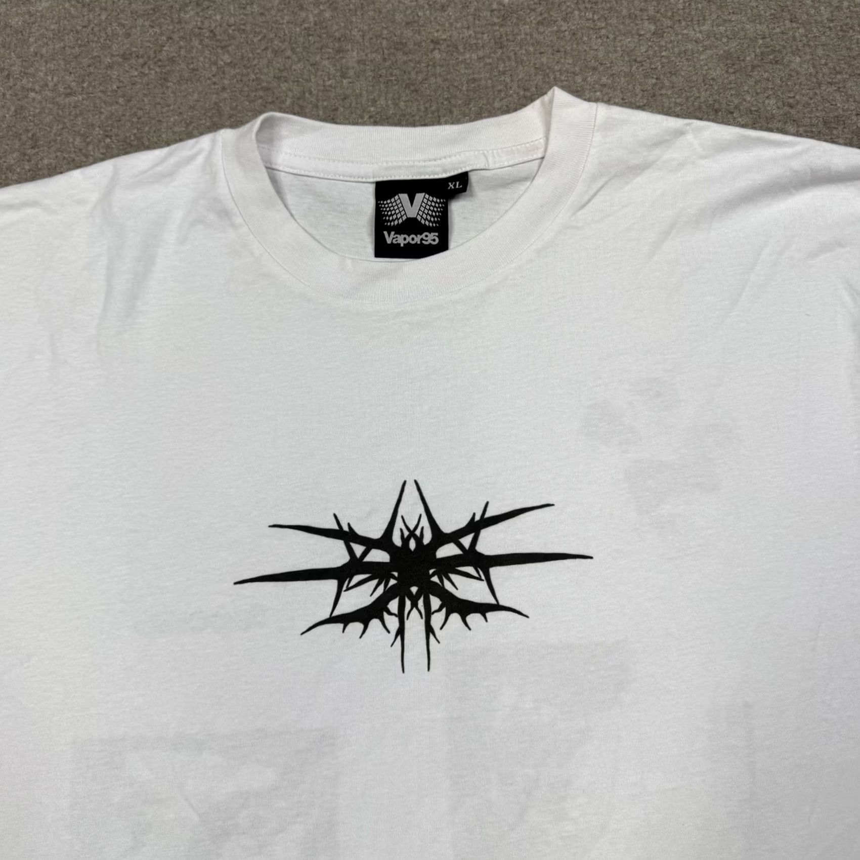 Vintage Vapor95 Shirt XL White Streetwear Graphic Tee Long Sleeve Crew Neck Men's Size US XL / EU 56 / 4 - 5 Thumbnail