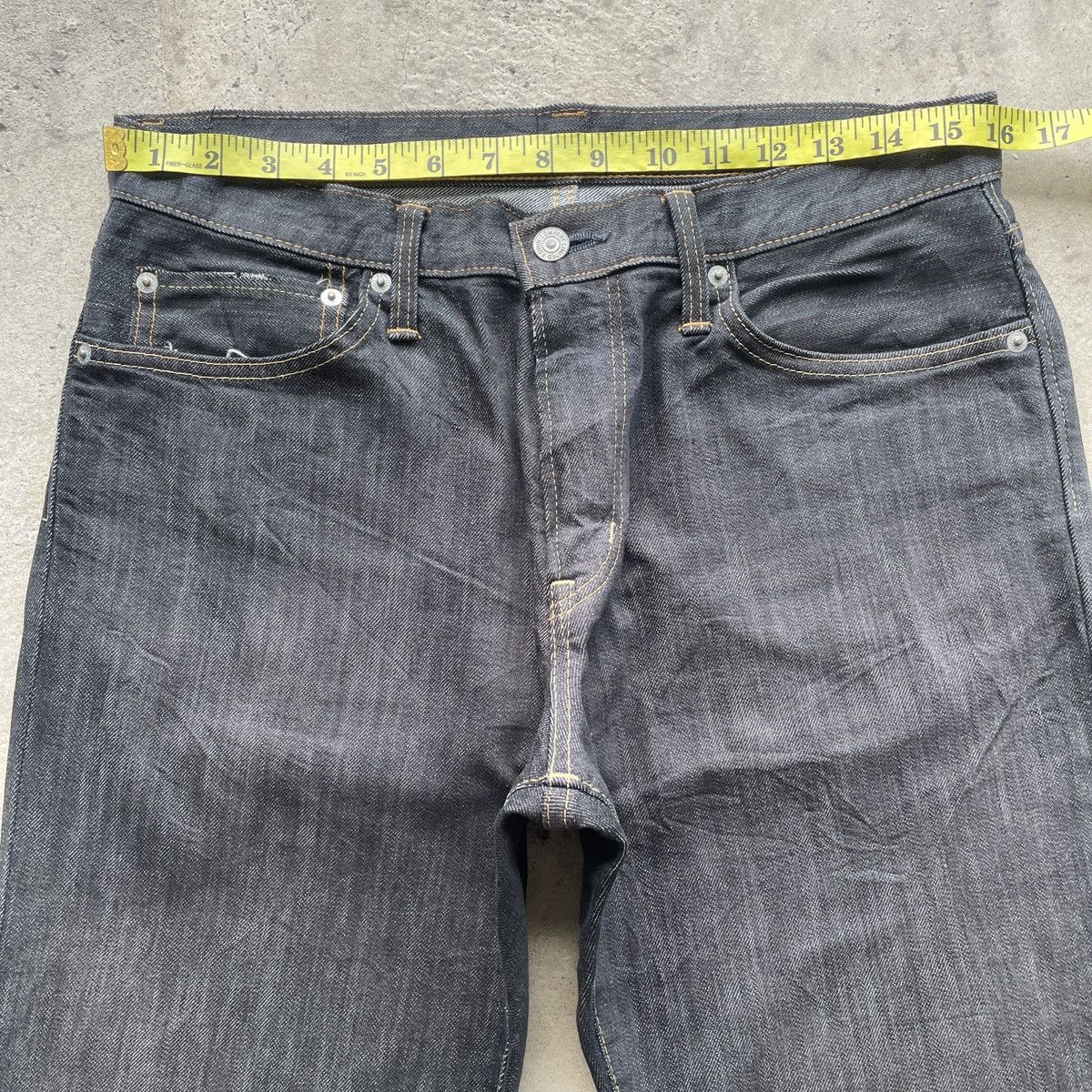 Japanese Brand W32💥 Vintage Edwin Black Distressed Jeans Denim Pants Size US 32 / EU 48 - 5 Thumbnail