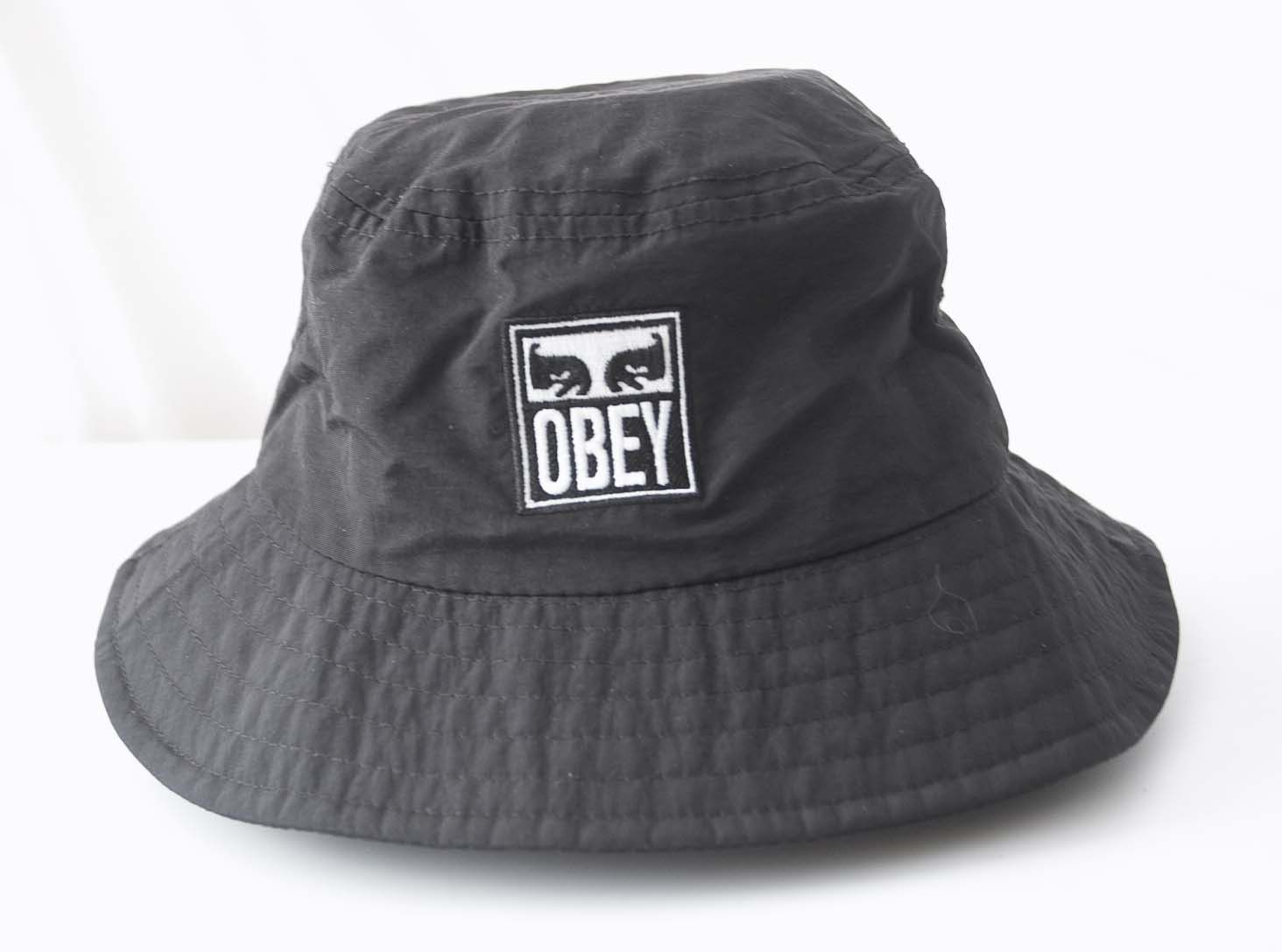 Obey Obey Bucket Hat Size S/M Black Nylon Size ONE SIZE - 1 Thumbnail