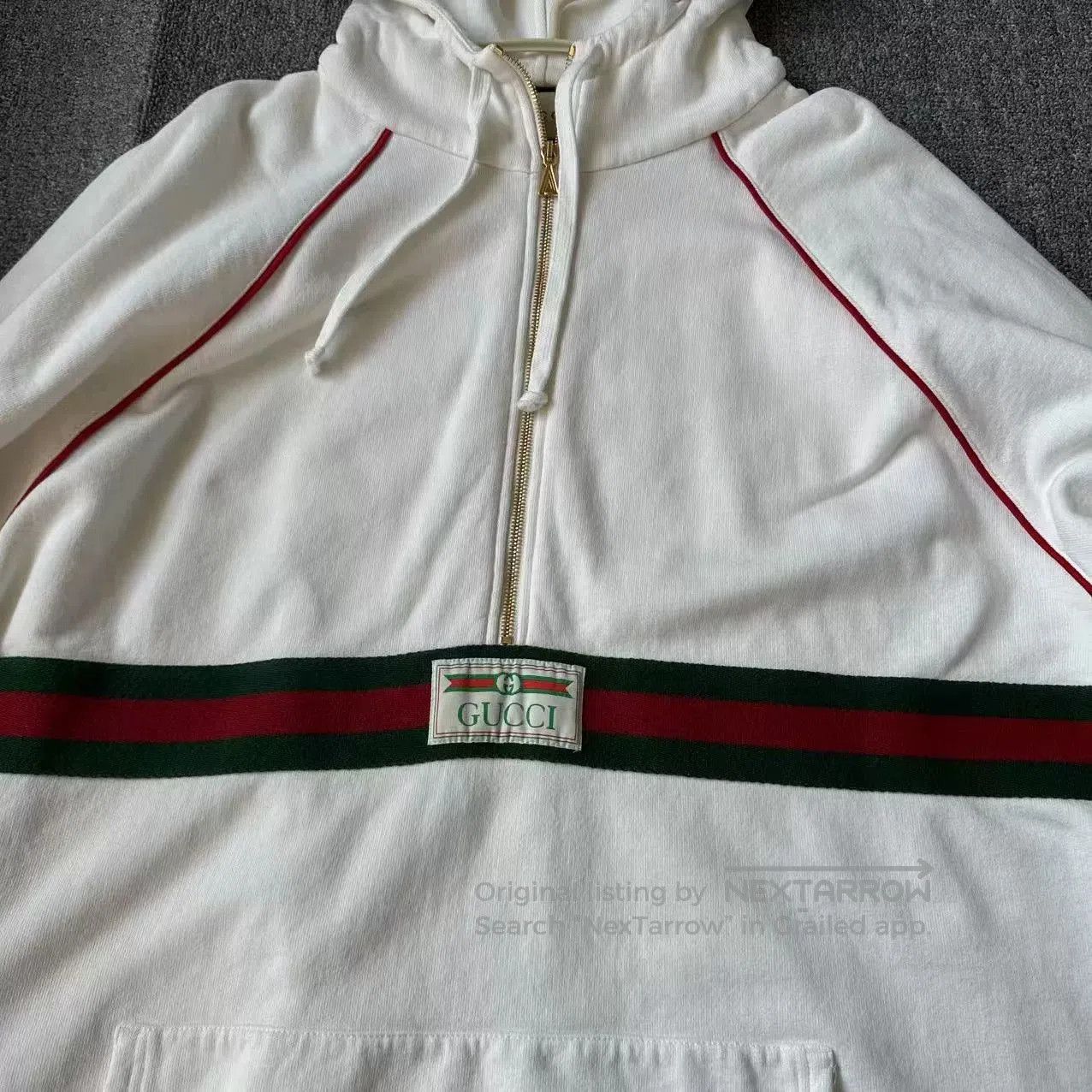 Gucci Gucci Web White Stripe Sweatshirt XXL. Size US XXL / EU 58 / 5 - 4 Thumbnail