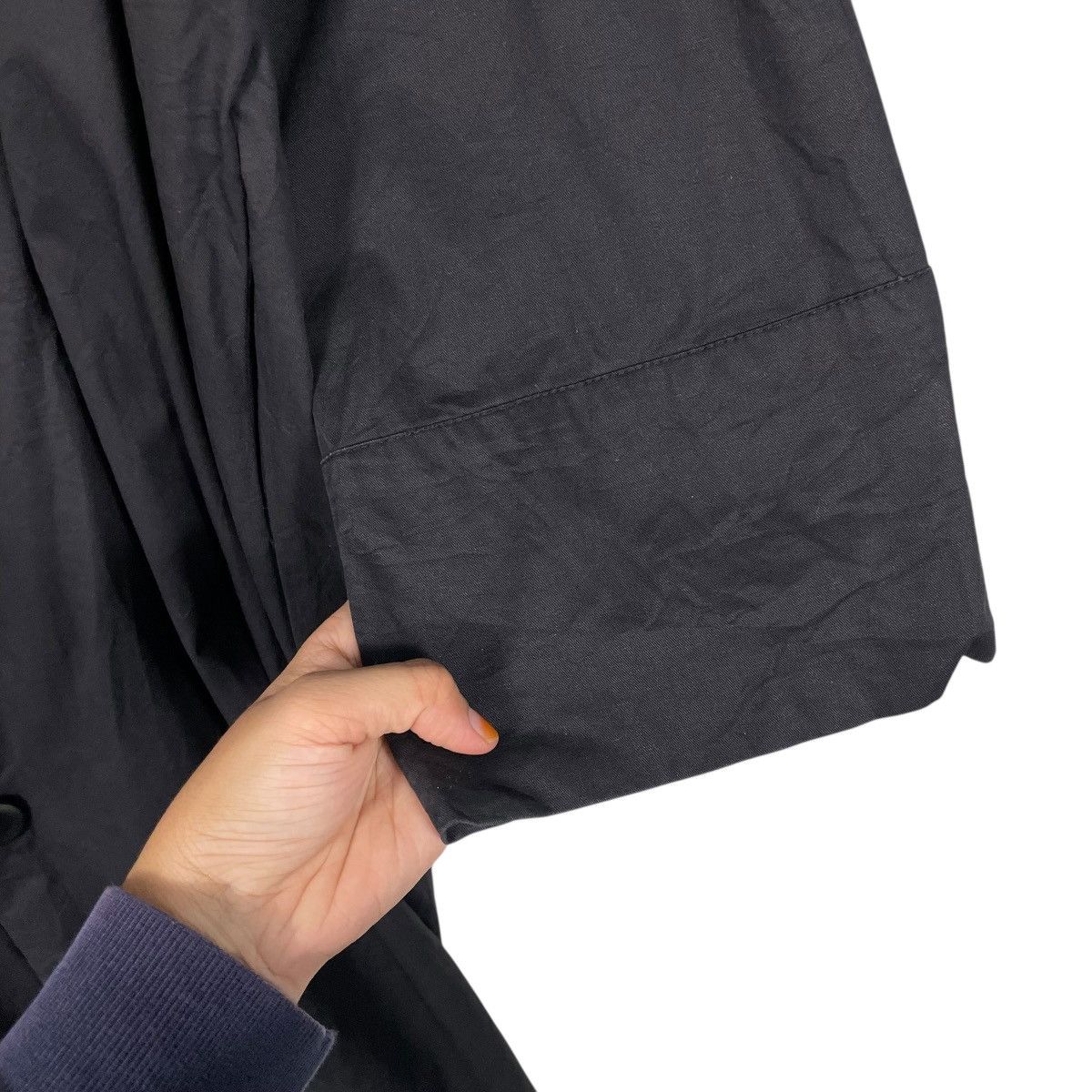 Antigua Antiqua Black Hooded Overcoat Size L / US 10 / IT 46 - 15 Thumbnail