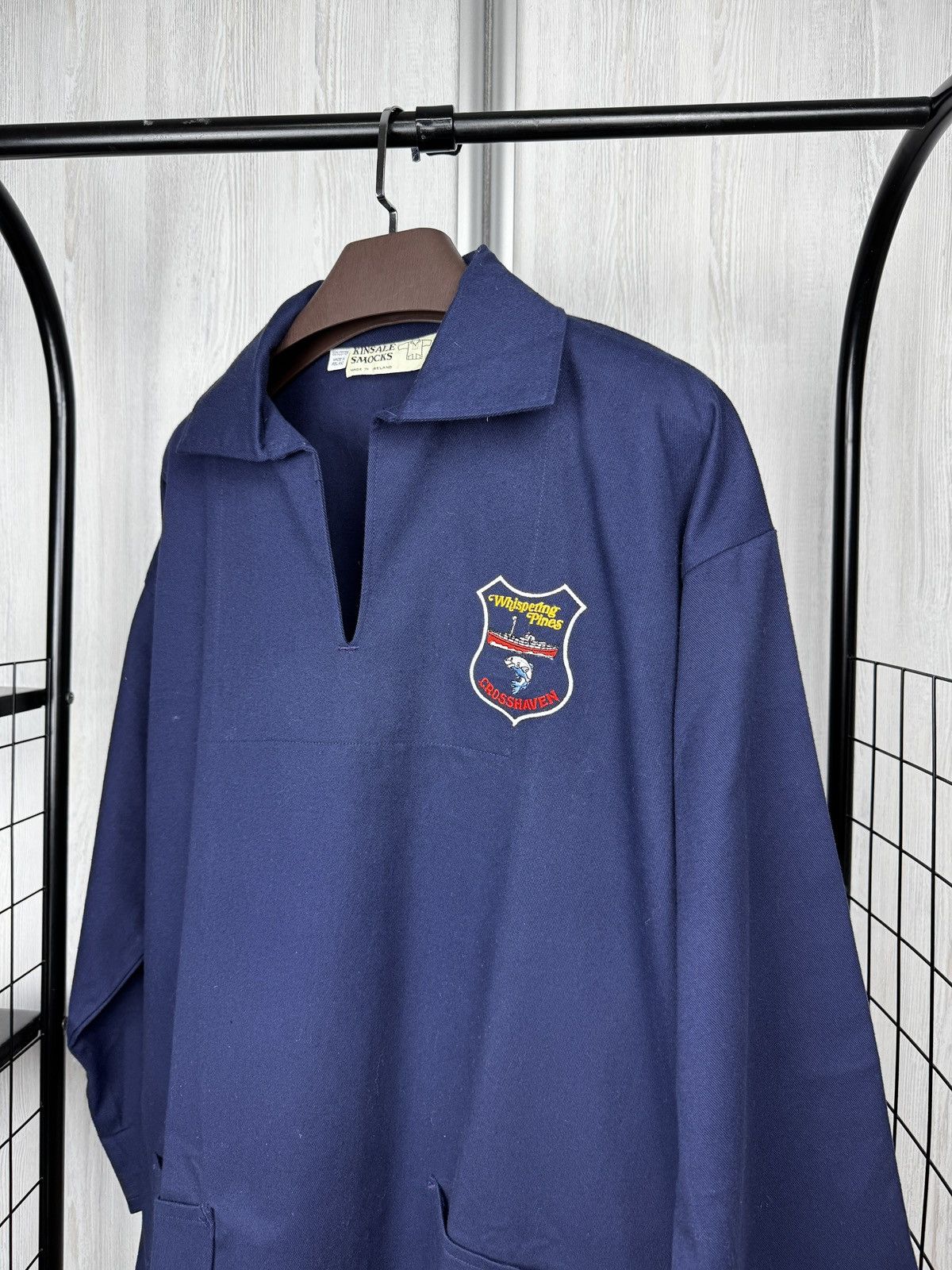 Other Vintage 70s 80s Kinsale Smocks Pullover Twill Fisherman Blue Size US L / EU 52-54 / 3 - 4 Thumbnail