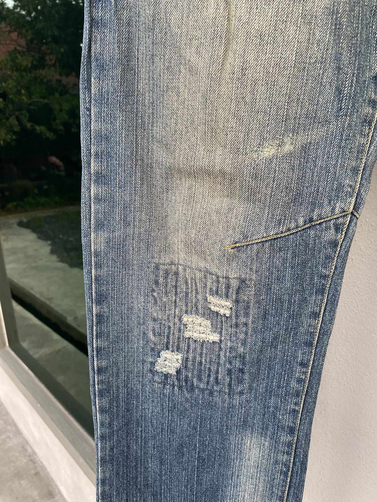 Japanese Brand × Vintage Vintage Sashiko Denim nice design Size US 35 - 3 Thumbnail