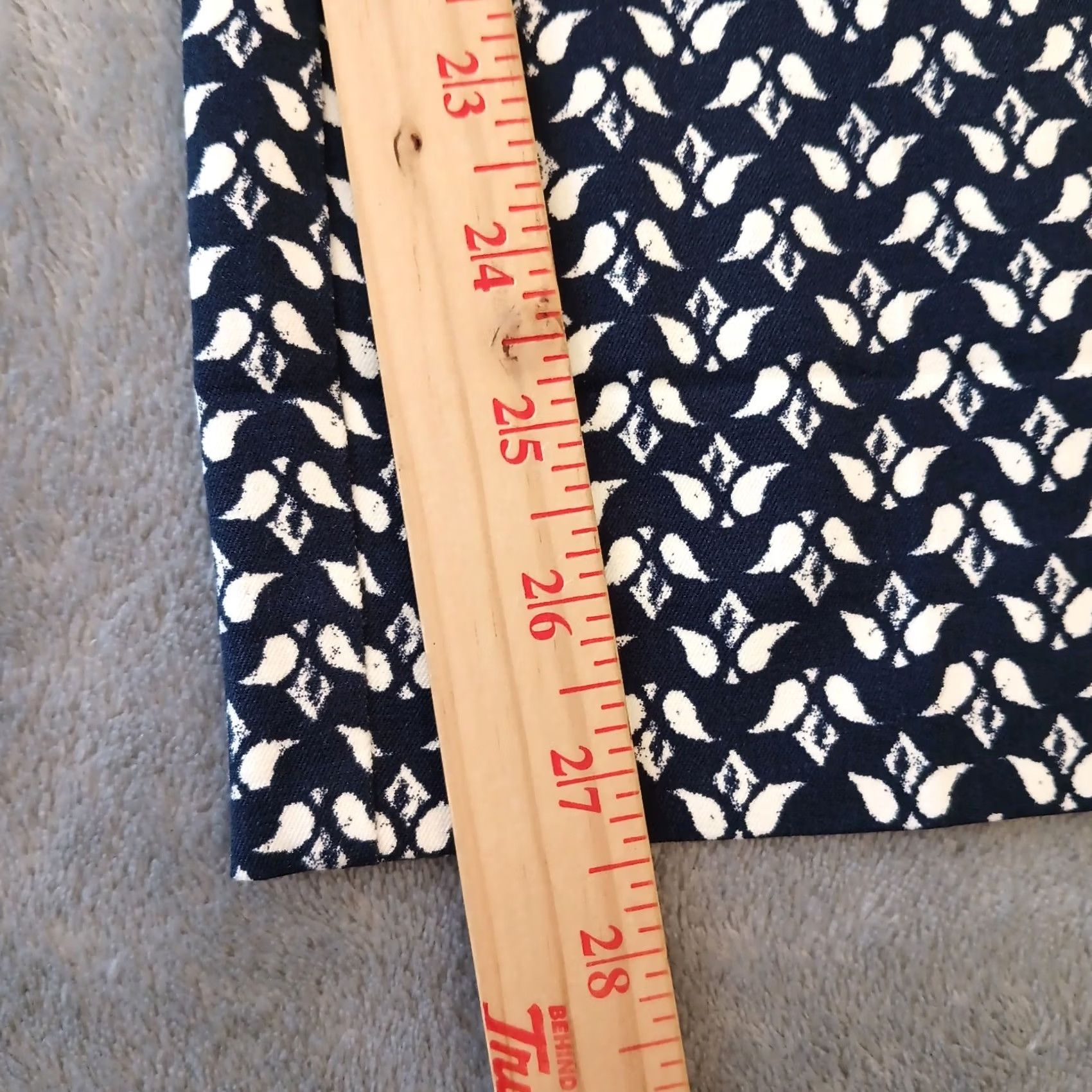 Ann Taylor Ann Taylor Loft Marisa Pants Womens Size 10 Blue Geometric Skinny Ankle Size 32" / US 10 / IT 46 - 6 Thumbnail