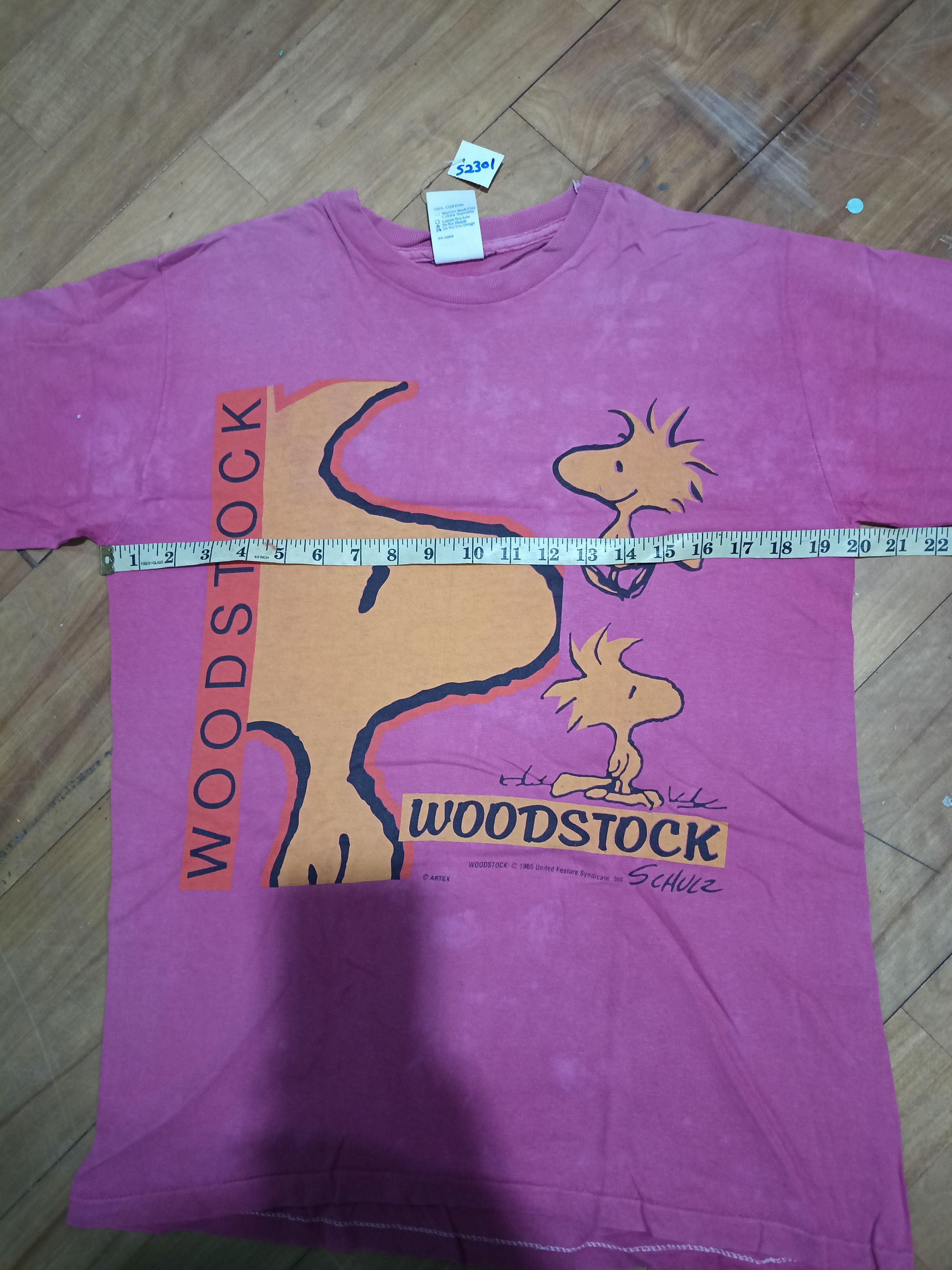 Band Tees 1965 Woodstock pink faded vintage tee #S2301 Size US M / EU 48-50 / 2 - 14 Thumbnail