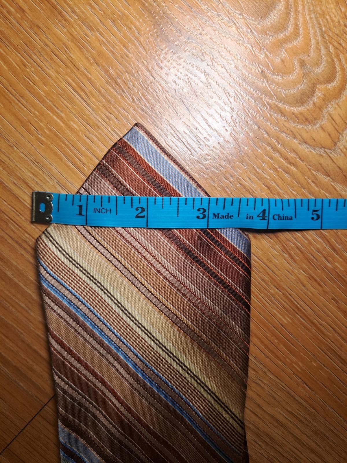Ike Behar Ike Behar Tie Striped Brown Multicolor Silk Handmade USA Size ONE SIZE - 7 Thumbnail
