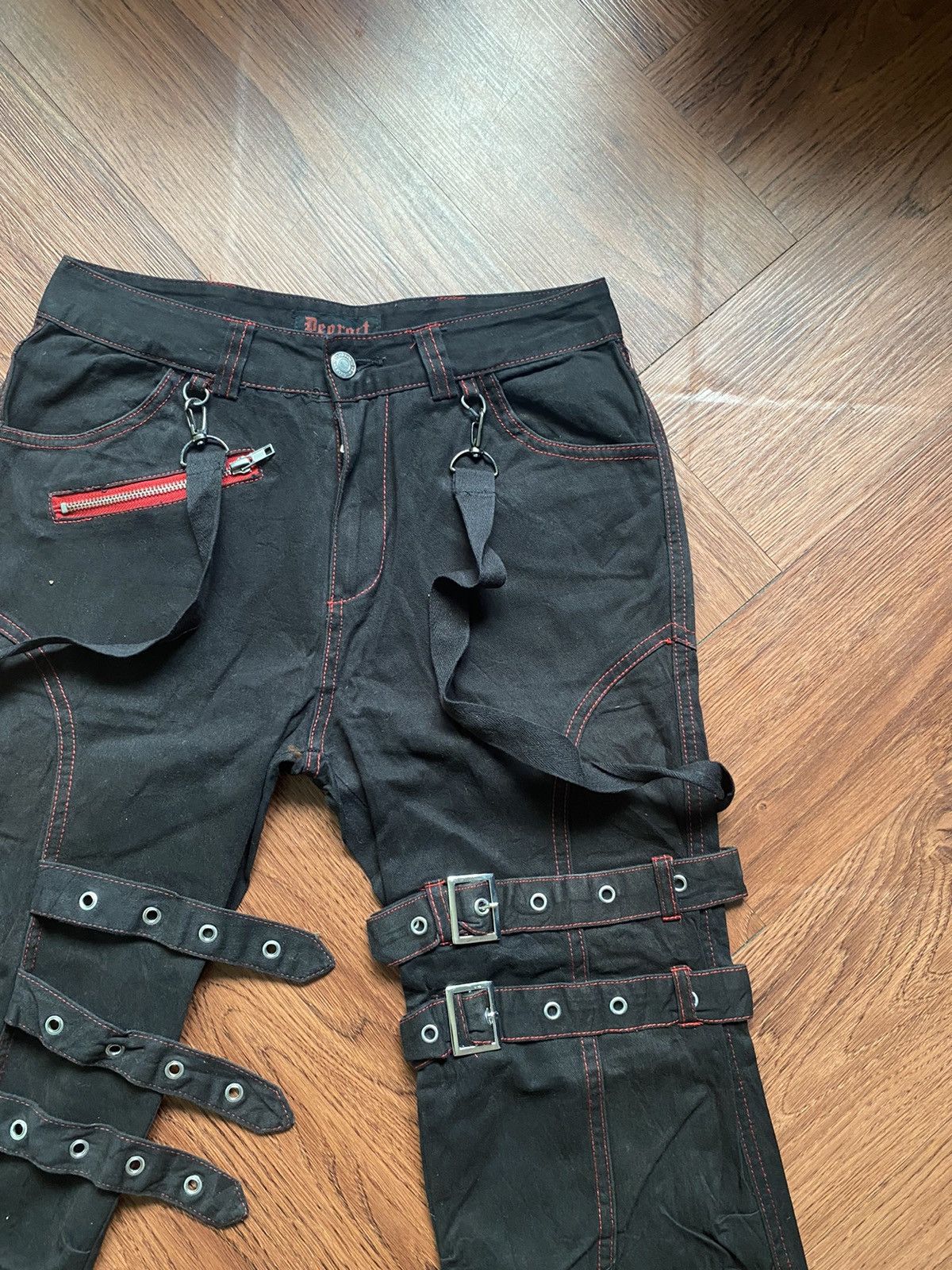 If Six Was Nine Deorart Bondage Flare Pants Size US 28 / EU 44 - 3 Thumbnail