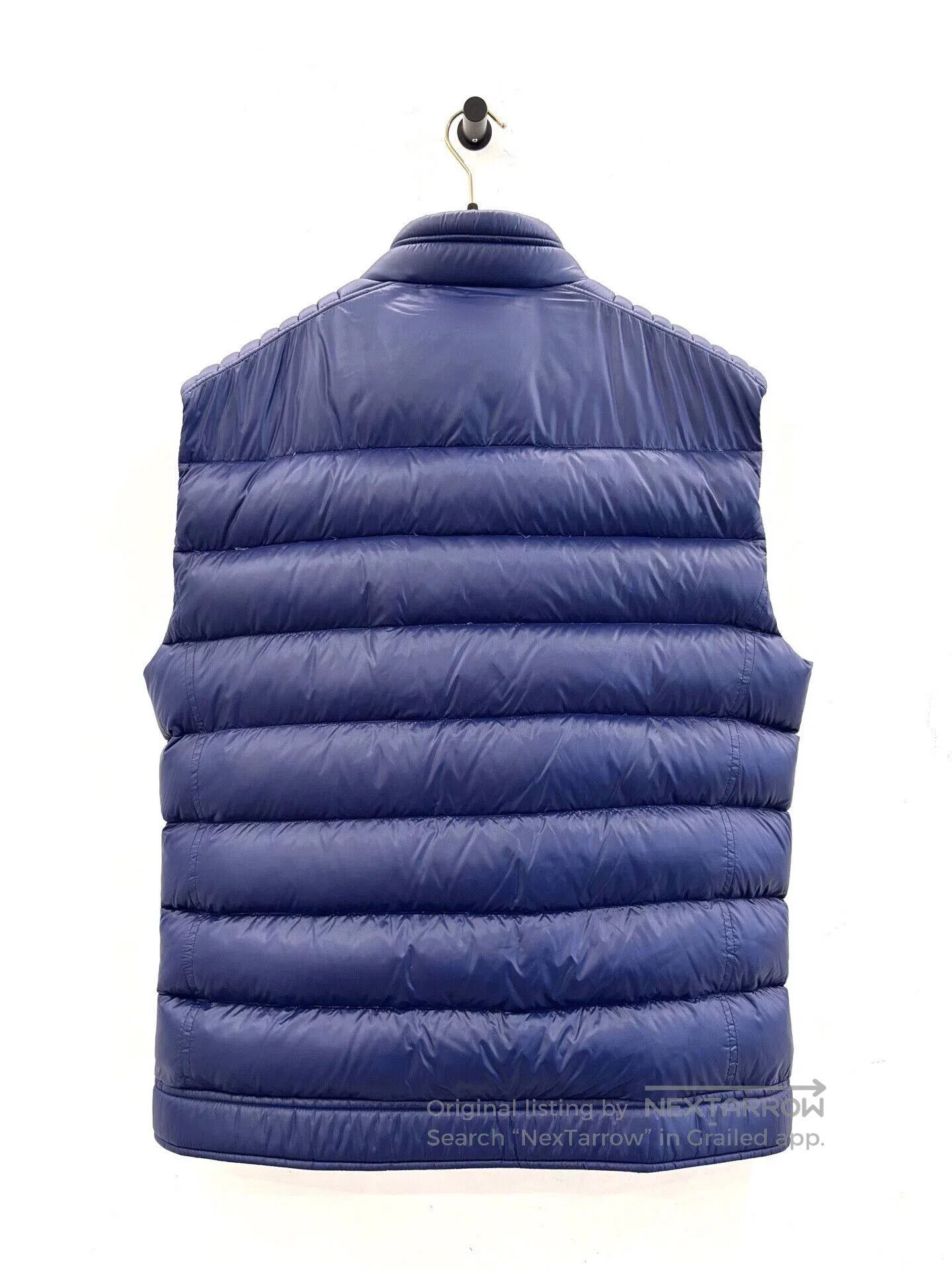Prada Prada Triangle Logo Padded Shoulder Men's Blue Down Vest. Size US L / EU 52-54 / 3 - 2 Thumbnail