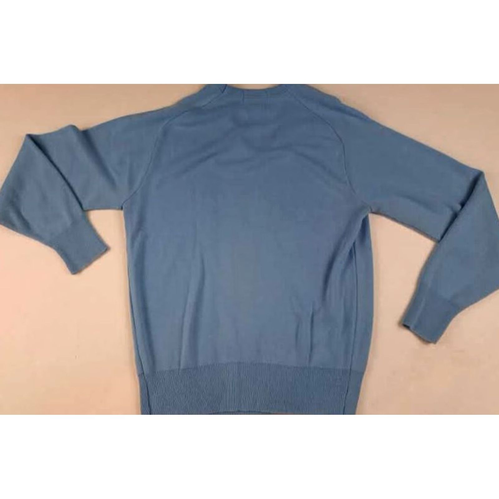 47 VINTAGE Royal Princess Knit Sweater Logo 47 Pullover Women L Blue USA Made Knit Cotton V-Neck Long Sleeve Regular 25in Size L / US 10 / IT 46 - 5 Thumbnail