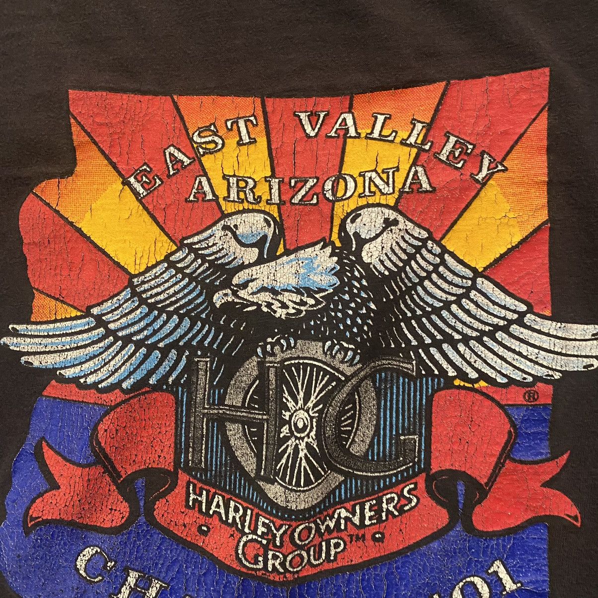 Harley Davidson × Nike Vintage 90s Faded Black Harley Davidson Graphic Tee AZ Large Size US L / EU 52-54 / 3 - 15 Thumbnail