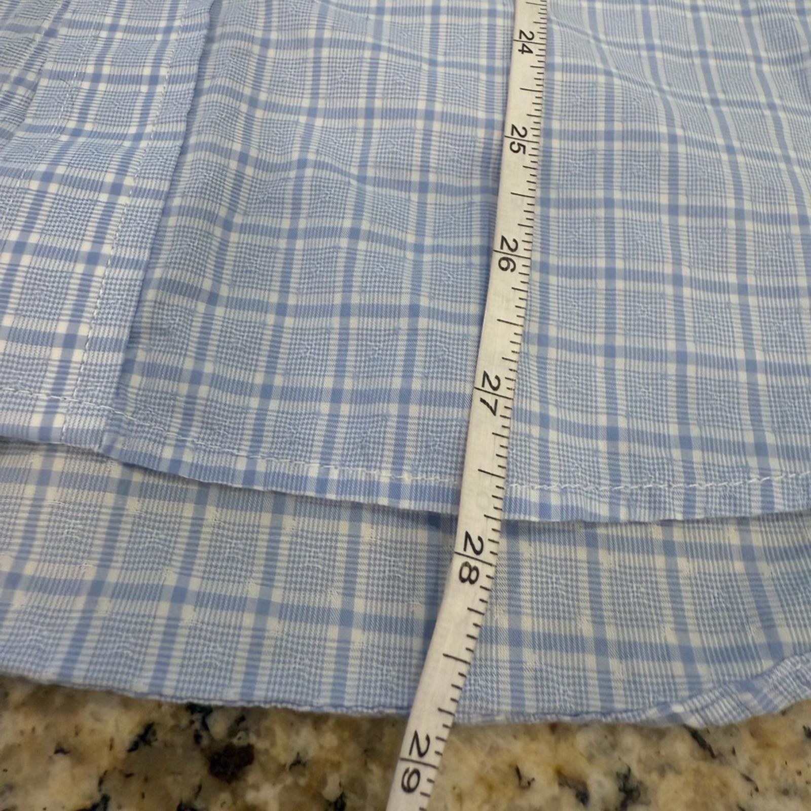 Other Hyden Yoo blue & white plaid long sleeve button up SZ M Size US M / EU 48-50 / 2 - 8 Thumbnail