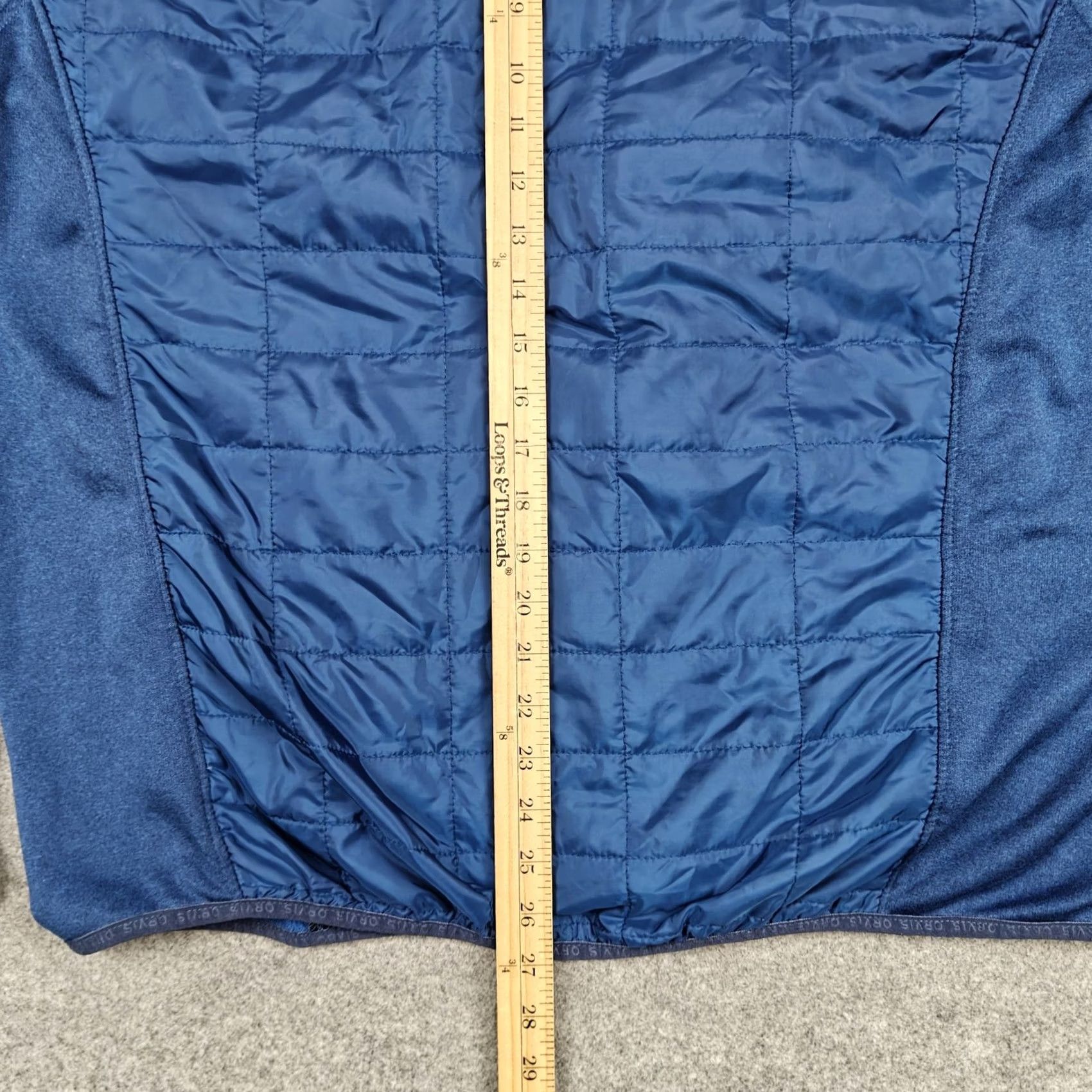 Orvis Orvis Jacket Mens 2XL Blue Quilted Fleece Full Zip Insulated Stretch Pockets Size US XXL / EU 58 / 5 - 6 Thumbnail
