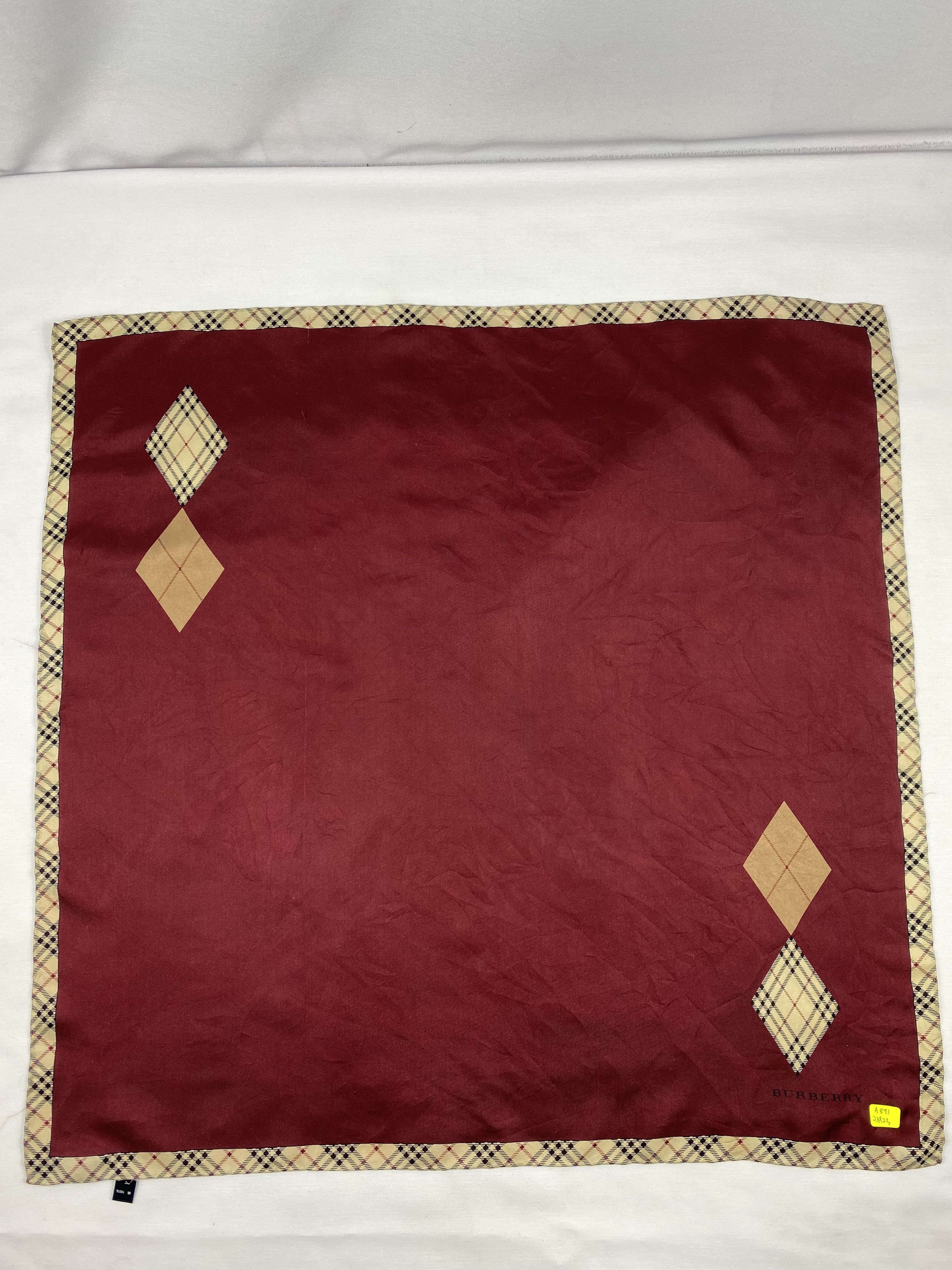 Burberry Burberry Silk Handkerchief / Bandana / Neckerchief Size ONE SIZE - 3 Thumbnail