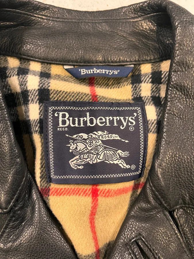 Burberry 2000s Burberry Black Leather Trench Coat Size US M / EU 48-50 / 2 - 9 Thumbnail