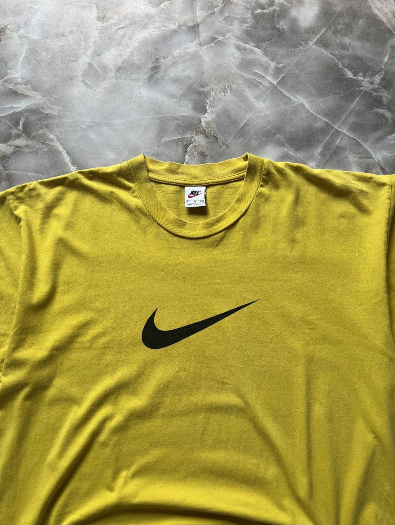 Vintage Vintage 90s Nike Big Swoosh Crewneck Distressed Tee Size US XL / EU 56 / 4 - 4 Thumbnail