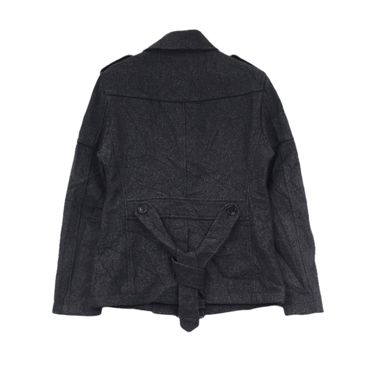 Morgan Homme Vtg 90’ MORGAN HOMME De Toi Grey Heavy Coat Jacket Size S / US 4 / IT 40 - 4 Thumbnail