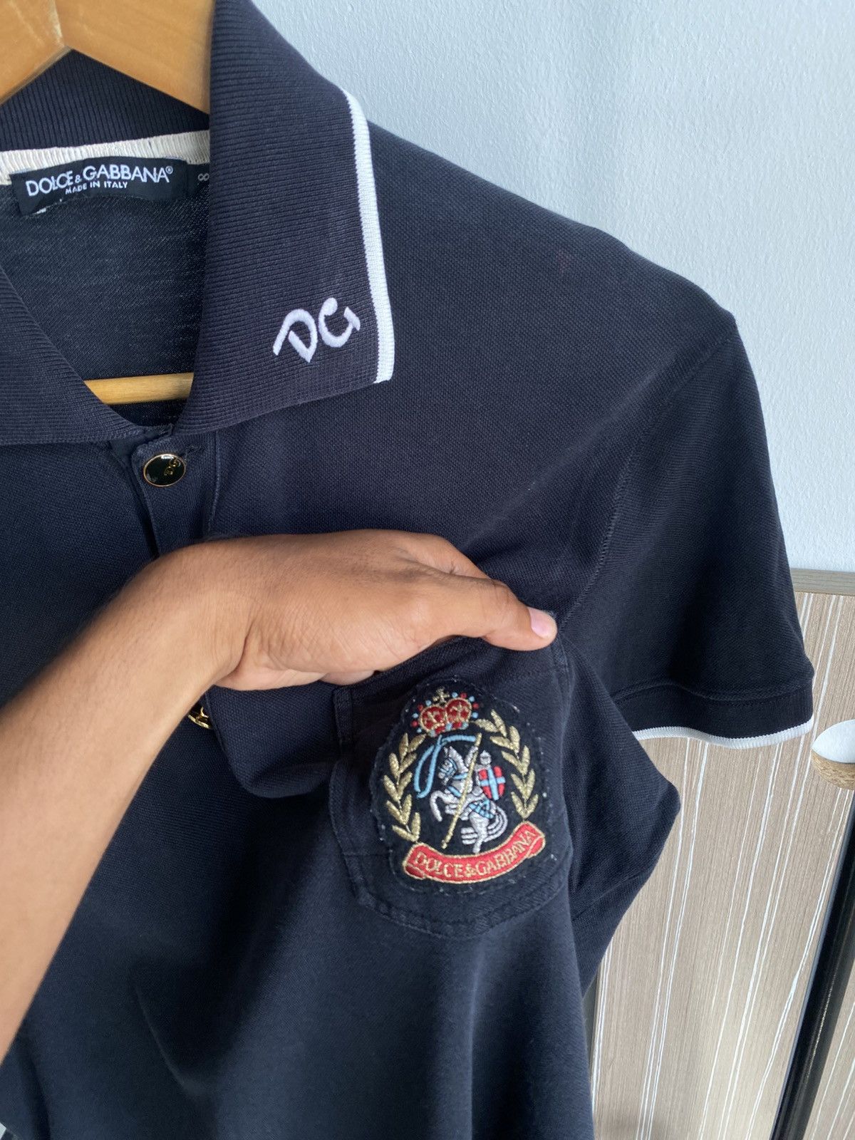 Dolce & Gabbana Vintage FADED Dolce & Gabbana Polo Shirt 🔥 Size US M / EU 48-50 / 2 - 13 Thumbnail