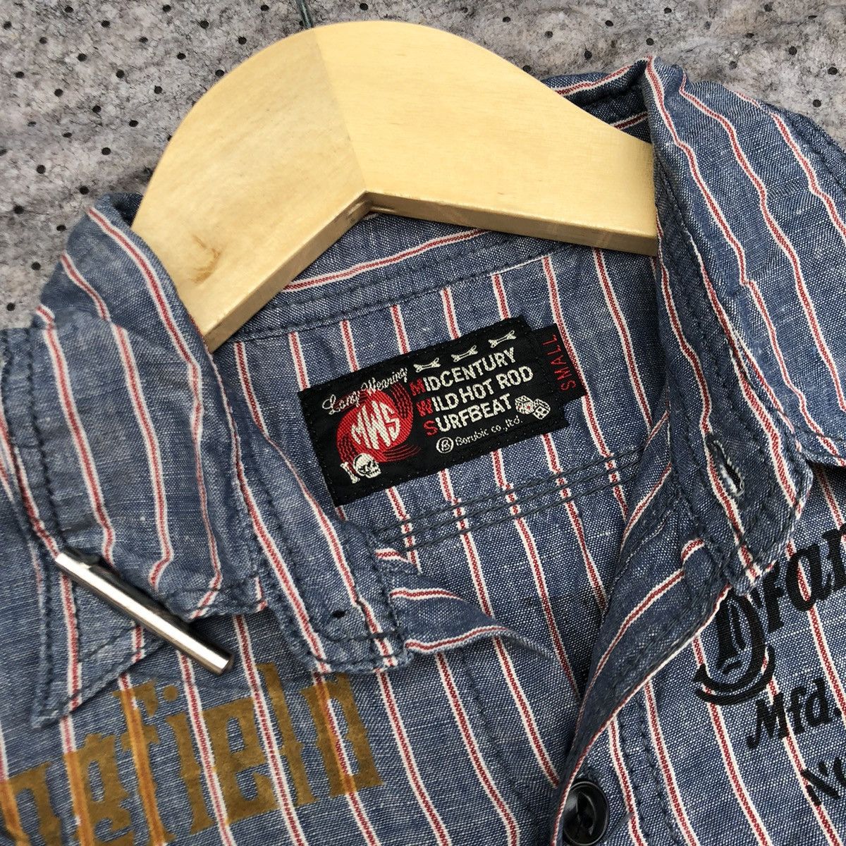 Japanese Brand × Vintage Vintage M.W.S Hot Rod Chambray Shirt Size US S / EU 44-46 / 1 - 3 Thumbnail