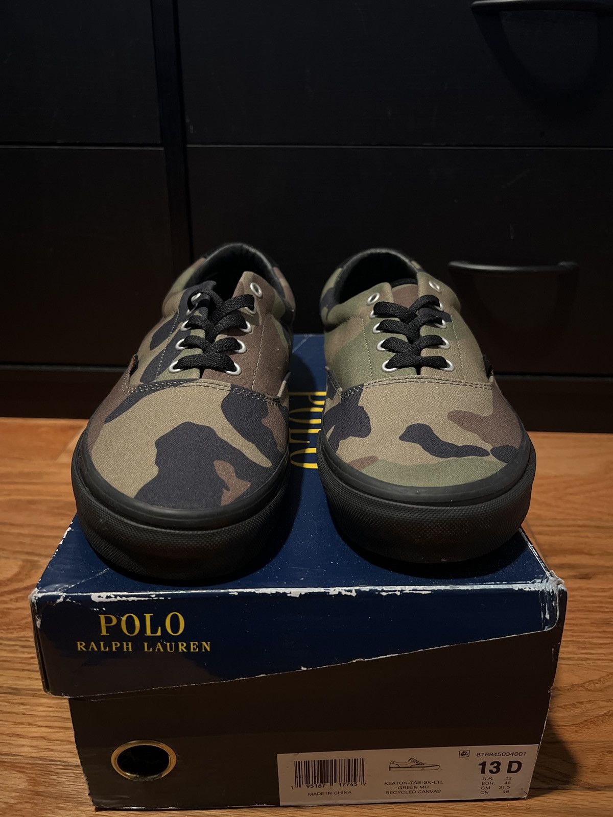 Polo Ralph Lauren Keaton Camo Canvas Sneaker Size US 13 / EU 46 - 3 Thumbnail