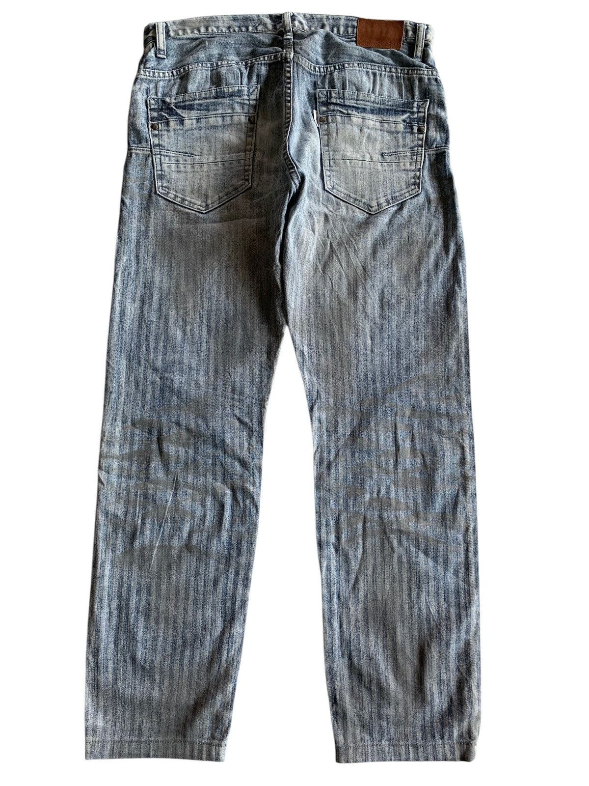 Tornado Mart TORNADO MART STRIPE JAPANESE STRETCH DISTRESSED DENIM Size US 32 / EU 48 - 3 Thumbnail