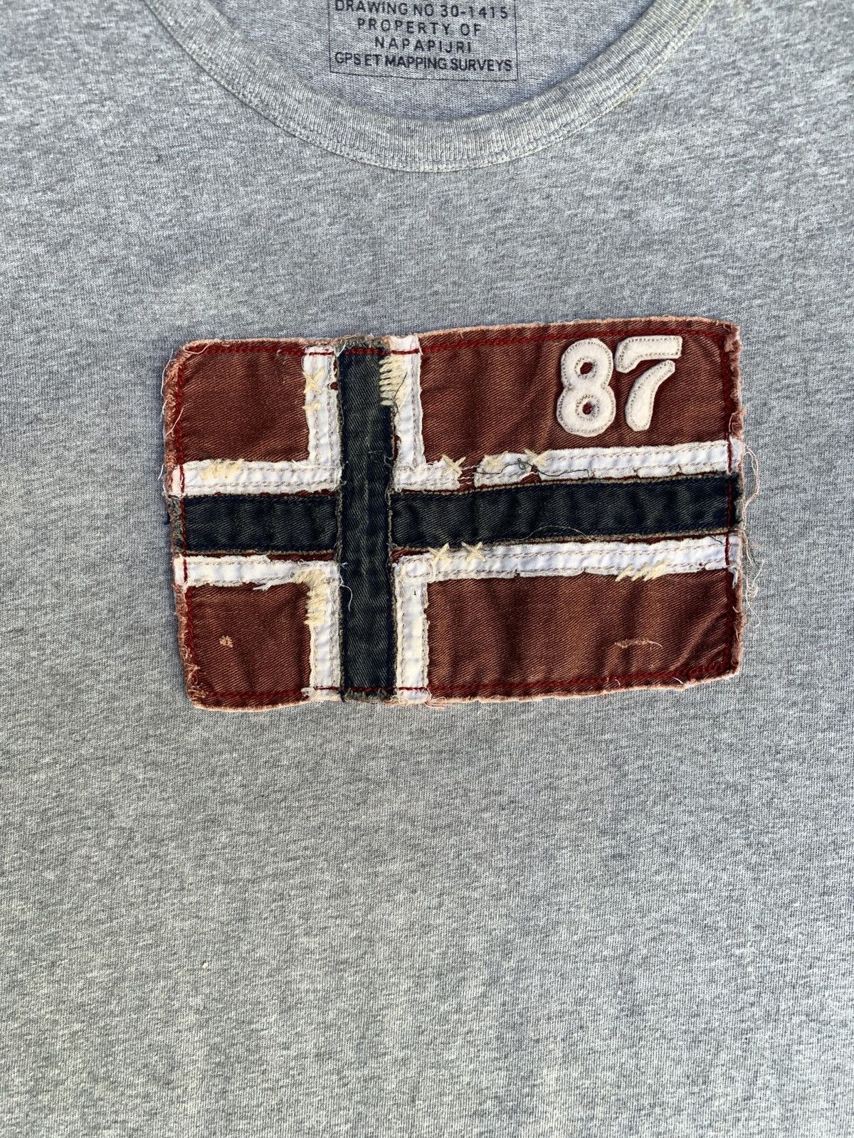 Napapijri Napapijri Norway Grey Flag Logo Mix Naval Unique Tee Size US L / EU 52-54 / 3 - 3 Thumbnail