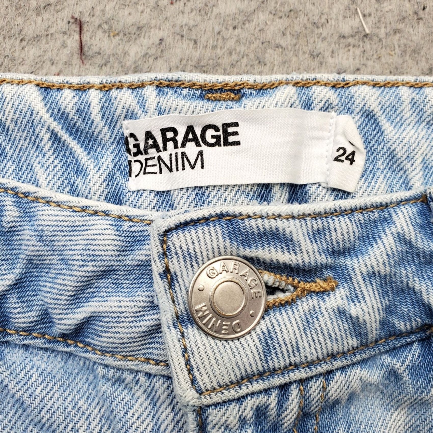 Garage Garage Womens Jeans 0 Blue Denim Stretch High-Rise 90s Straight Relaxed Jeans Size 25" / US 0 / IT 36 - 7 Thumbnail