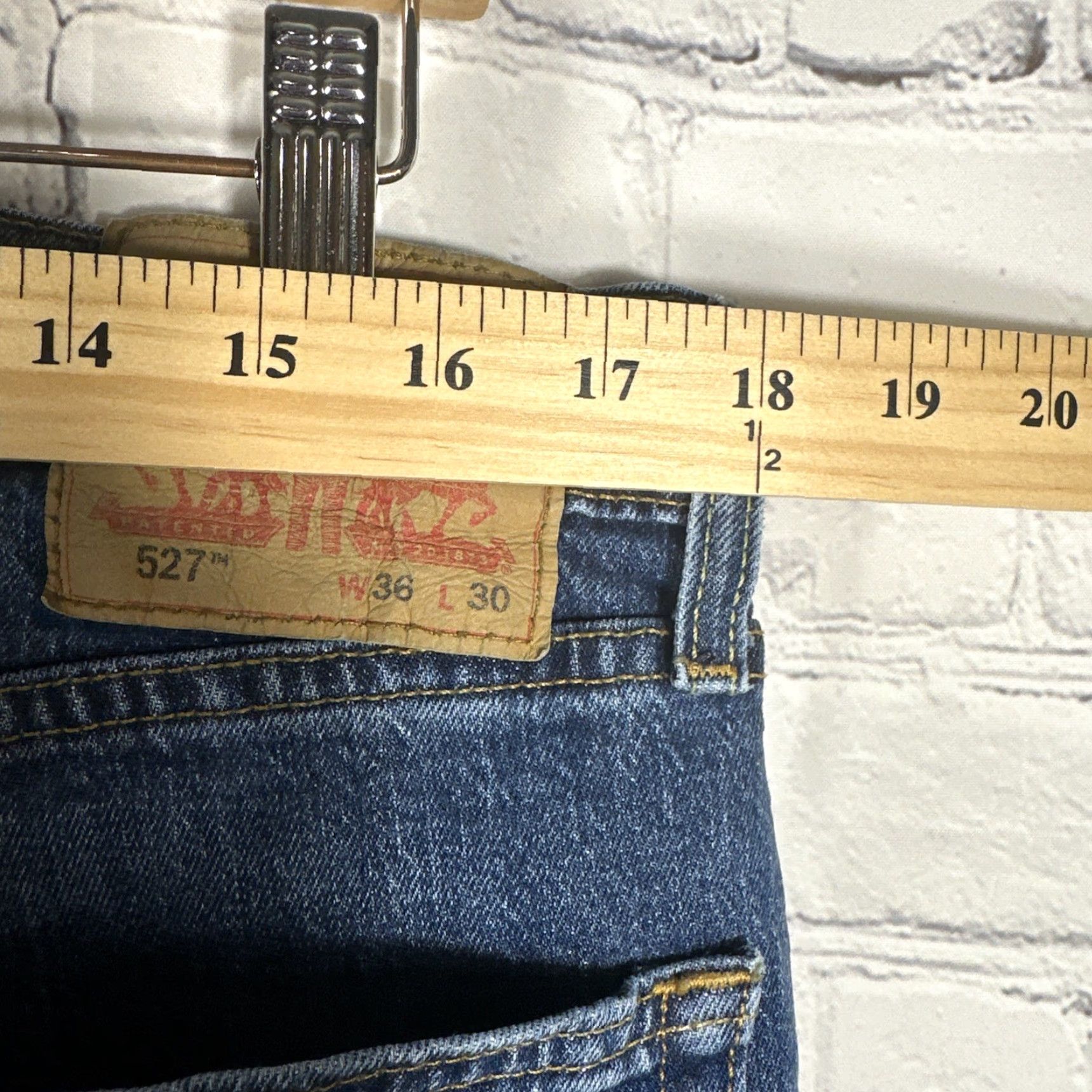 Levi's Levi's Jeans 527 Mens 36x30 Blue Bootcut Western Cowboy Whiskered Comfortable Classic 5-Pocket Denim Cotton Regular Straight N/A Size US 36 / EU 52 - 6 Thumbnail