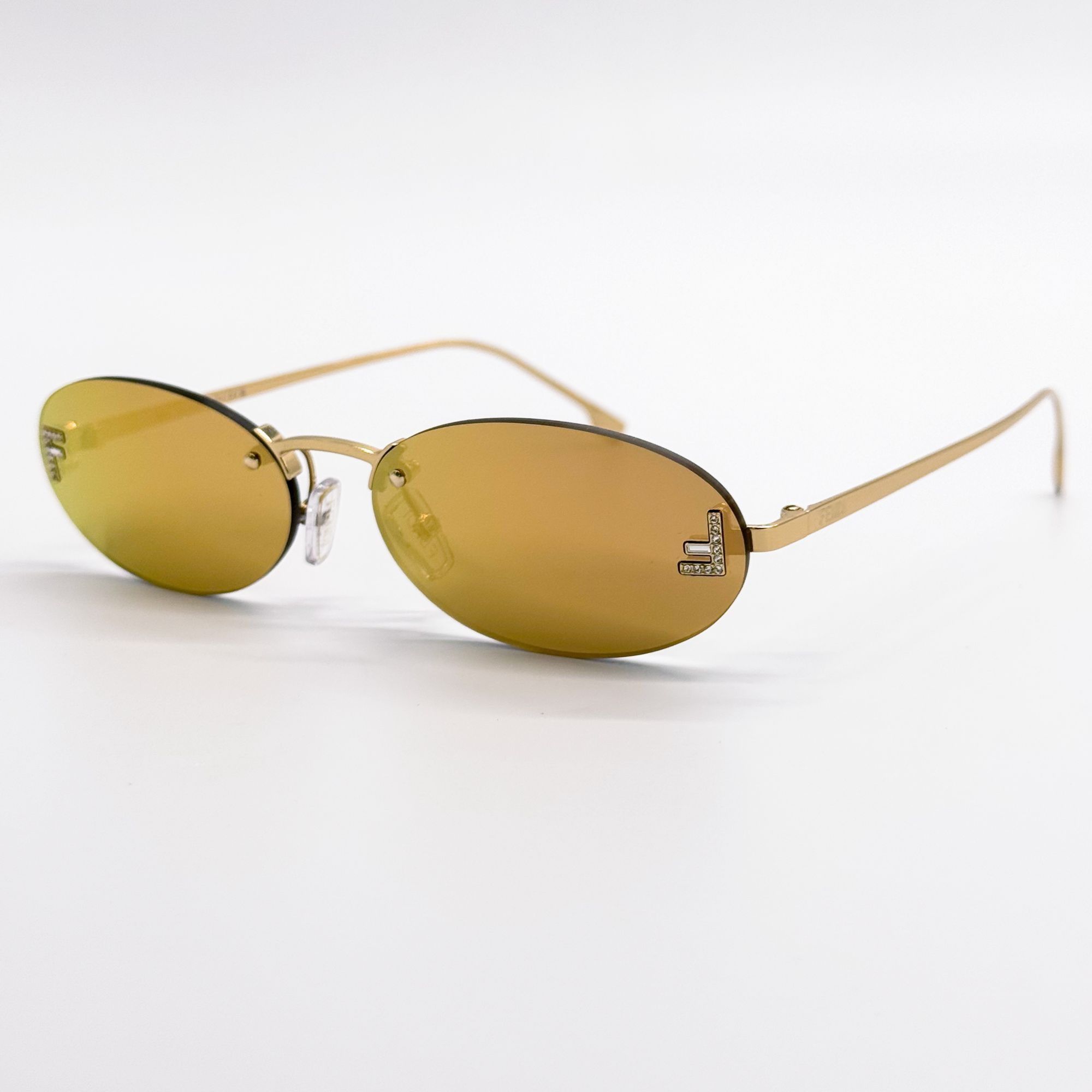Fendi NEW FE4075US 30L ROUND GOLD MIRROR FENDI WOMN SUNGLASSES Size ONE SIZE - 2 Thumbnail