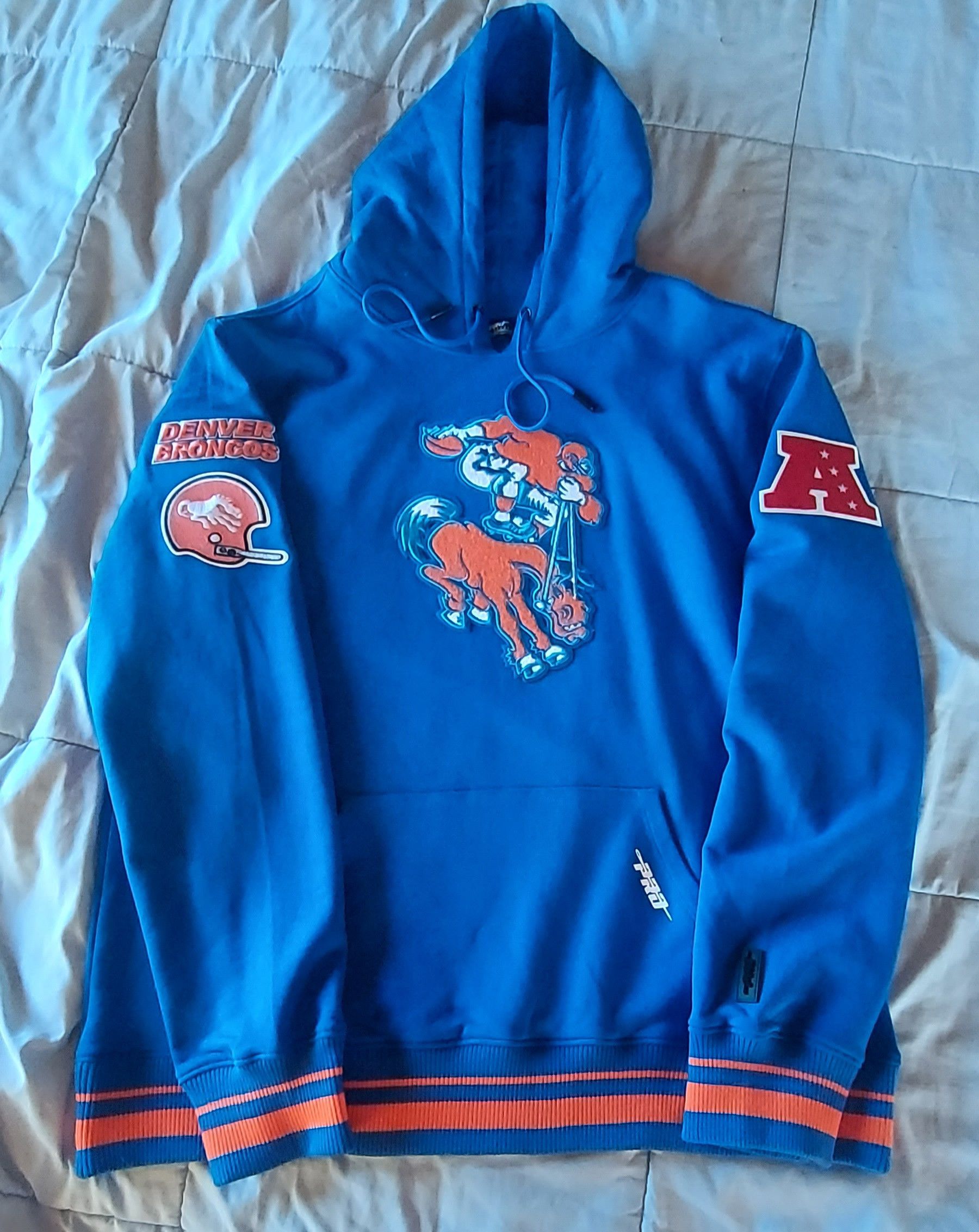 image of Nfl Denver Broncos Hoodie Vintage Logos in Blue, Men's (Size 2XL)