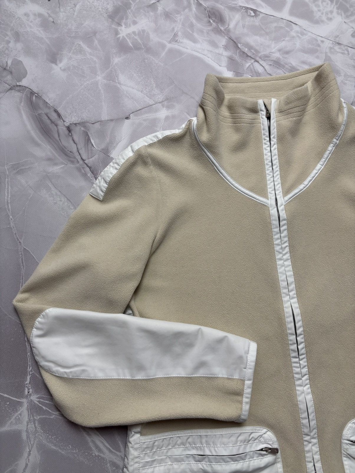 Frauenschuh × Vintage FRAUENSCHUH Womens Fleece Jacket Full Zip Beige Size XL Size XL / US 12-14 / IT 48-50 - 2 Thumbnail
