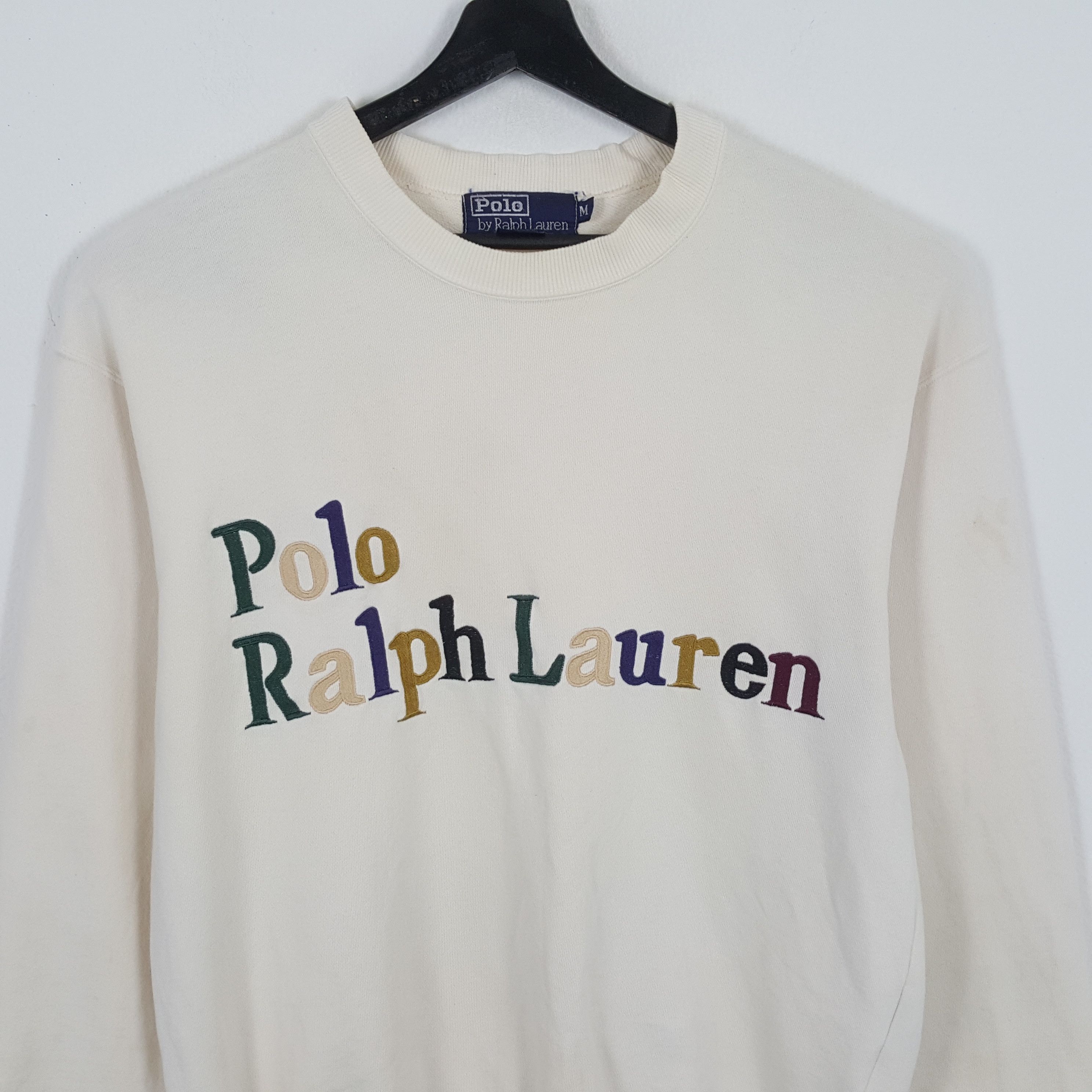 Polo Ralph Lauren × Vintage POLO by RALPH LAUREN Fashion Spellout Design Sweatshirt Size US M / EU 48-50 / 2 - 2 Thumbnail