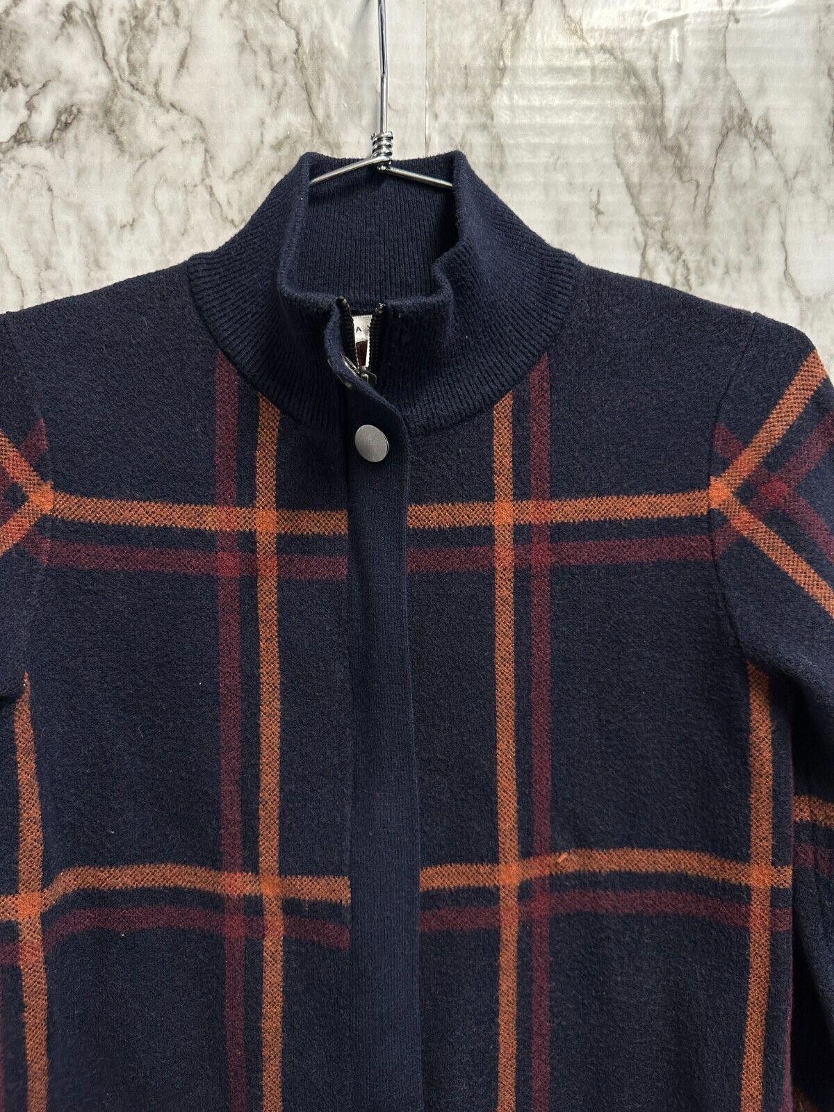 Designer Max Studio longline plaid sweater/jacket Women size XS Size XS / US 0-2 / IT 36-38 - 3 Thumbnail