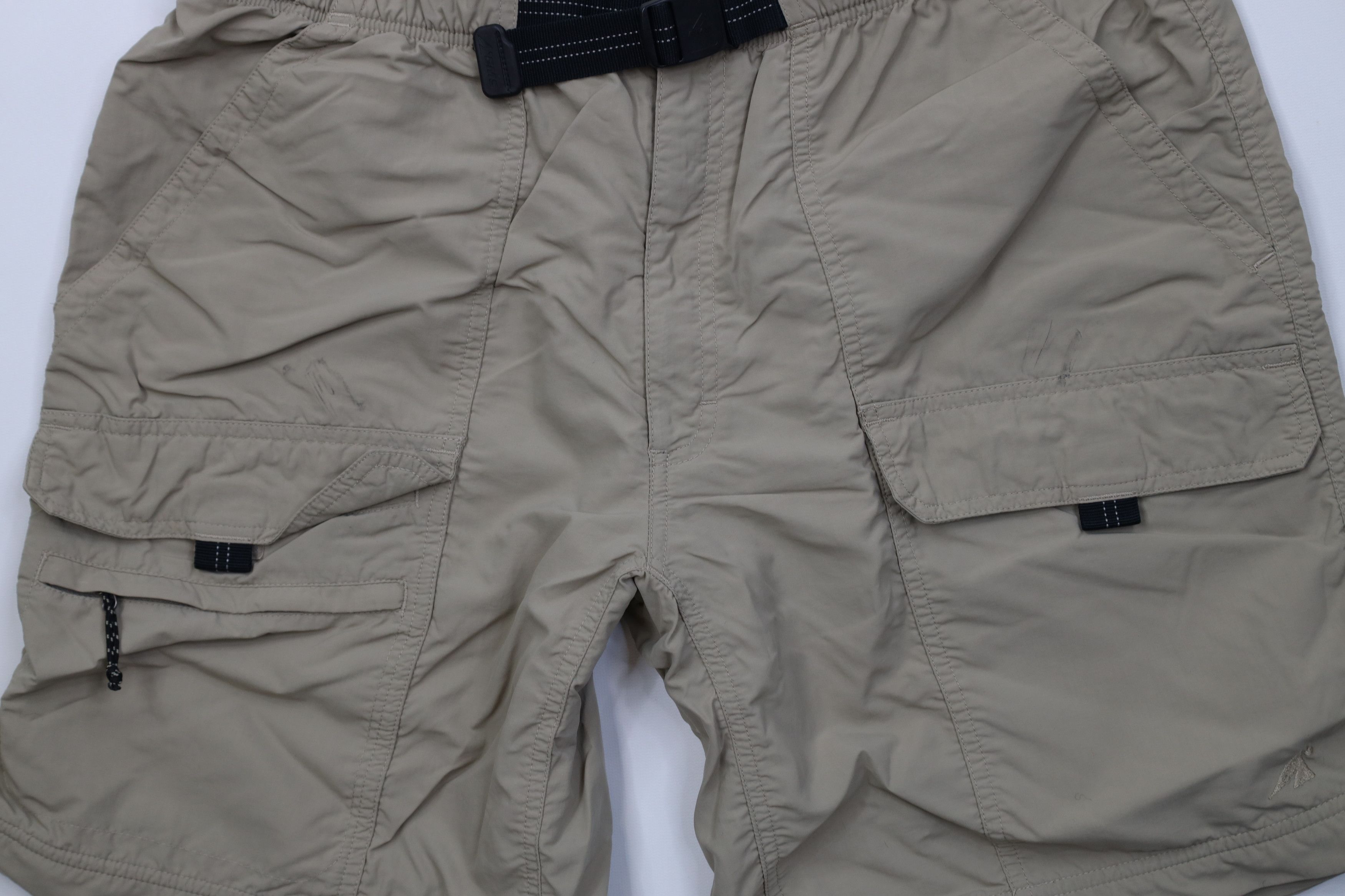 Vintage Vintage 90s Streetwear Above Knee Trekking Cargo Shorts Tan Size US 36 / EU 52 - 3 Thumbnail