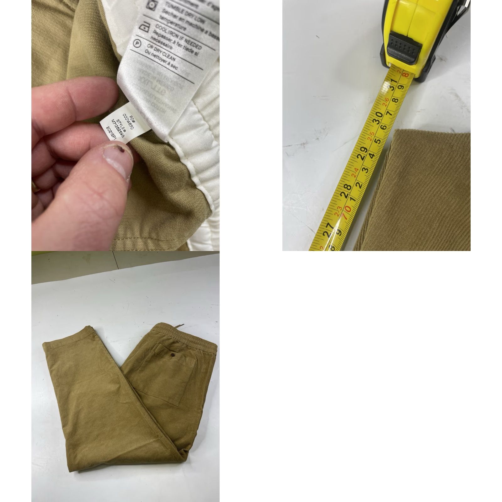 Vince Vince Corduroy Pants Brown Drawstring Relaxed Stretch Men’s 2XL Brown Corduroy Casual Pants Mens Size US 39 - 8 Thumbnail