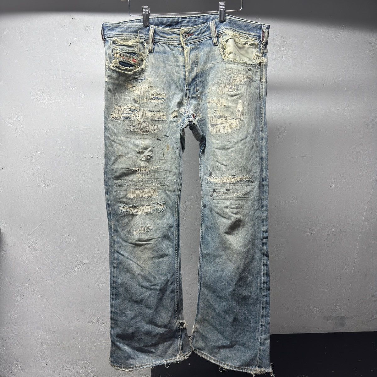 Diesel Diesel Thrashed Faded Distressed Repaired Jeans ERD Grunge Size US 34 / EU 50 - 1 Thumbnail