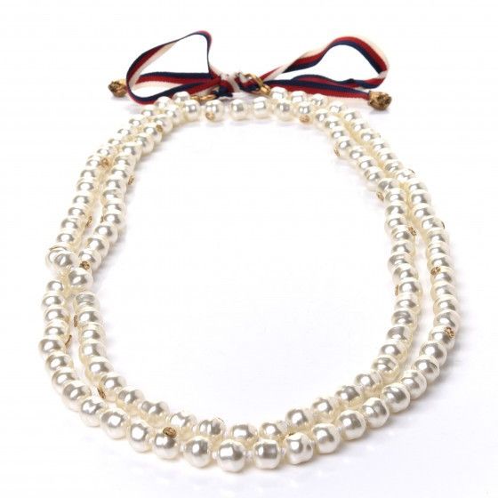 Gucci GUCCI Pearl GG Sylvie Long Necklace Size ONE SIZE - 7 Thumbnail