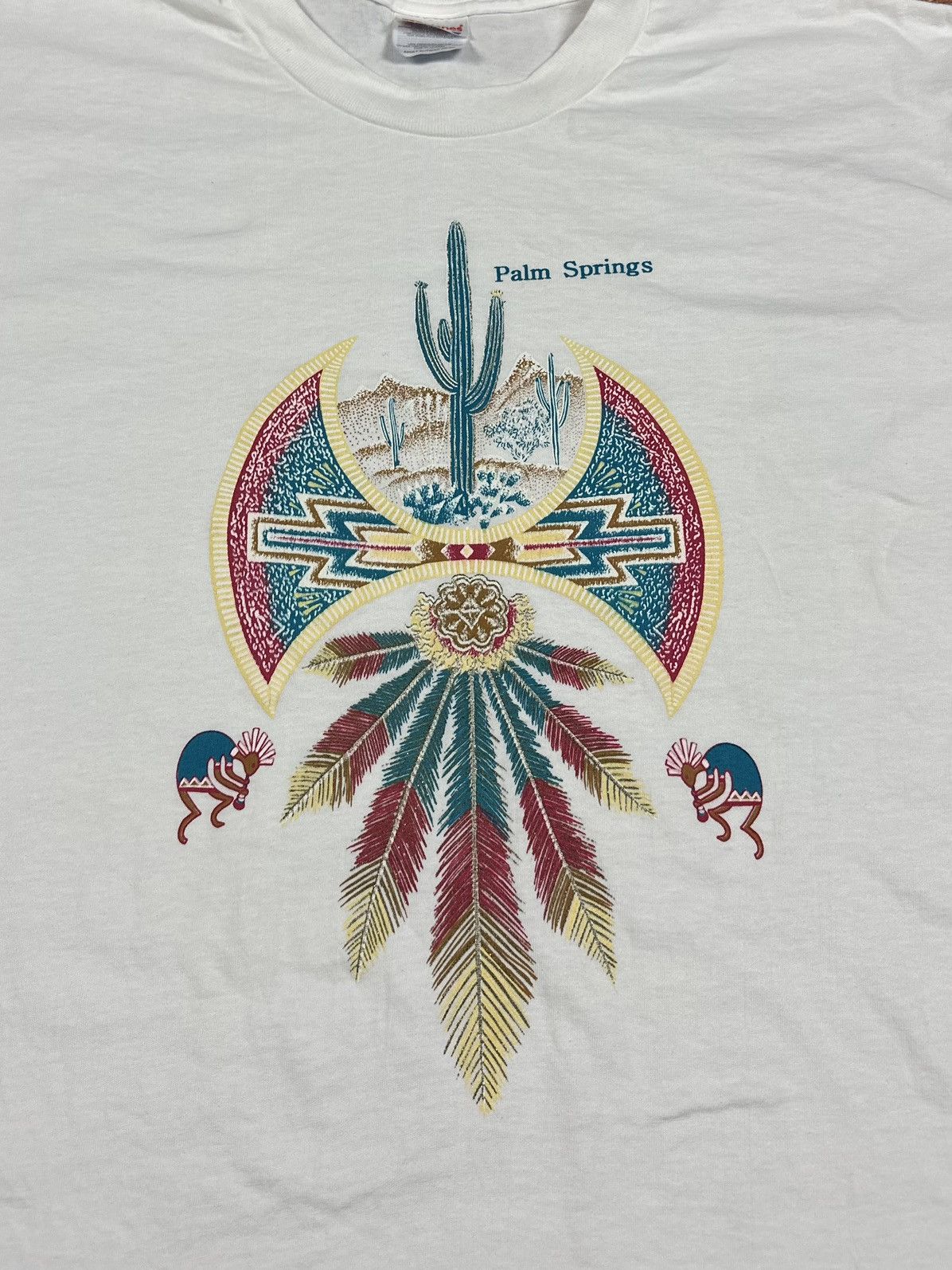 Hanes Vintage Palm Springs Tee Southwest Native American Desert Size US XL / EU 56 / 4 - 4 Thumbnail
