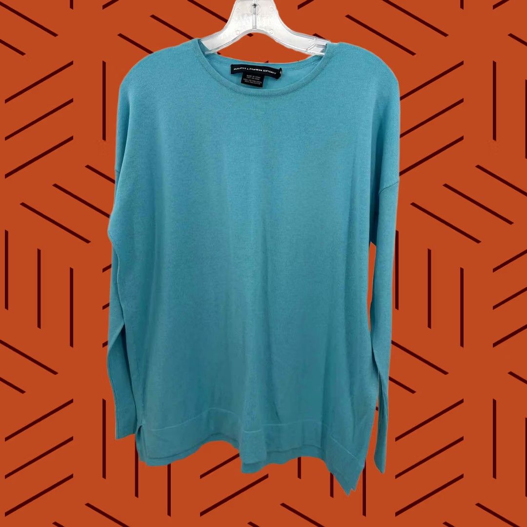 Polo Ralph Lauren Pre-Owned Ralph Lauren Sport Blue Size Medium Long Sleeve Blouse Size M / US 6-8 / IT 42-44 - 1 Thumbnail