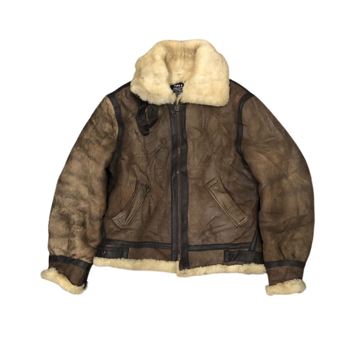 Schott Schott Bros B-3 classic WWII sheepskin leather“bomber”jacket Size US M / EU 48-50 / 2 - 1 Thumbnail