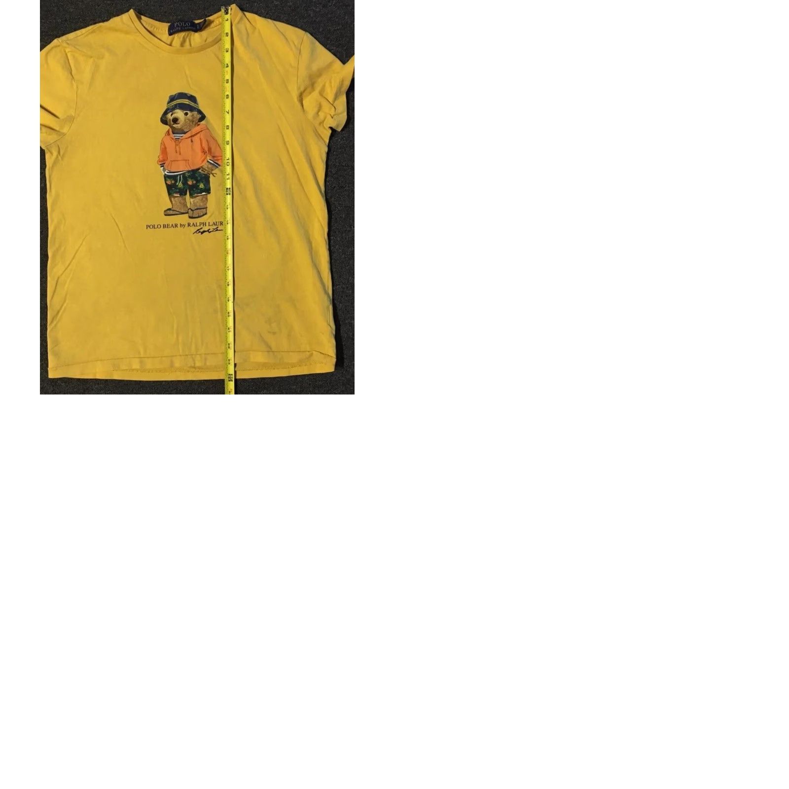 Polo Ralph Lauren VINTAGE Polo Ralph Lauren Faded Bear Shirt S Sport Sailing Nautical Hip Hop Flag 90s Shirt Mens Yellow Size US S / EU 44-46 / 1 - 9 Thumbnail