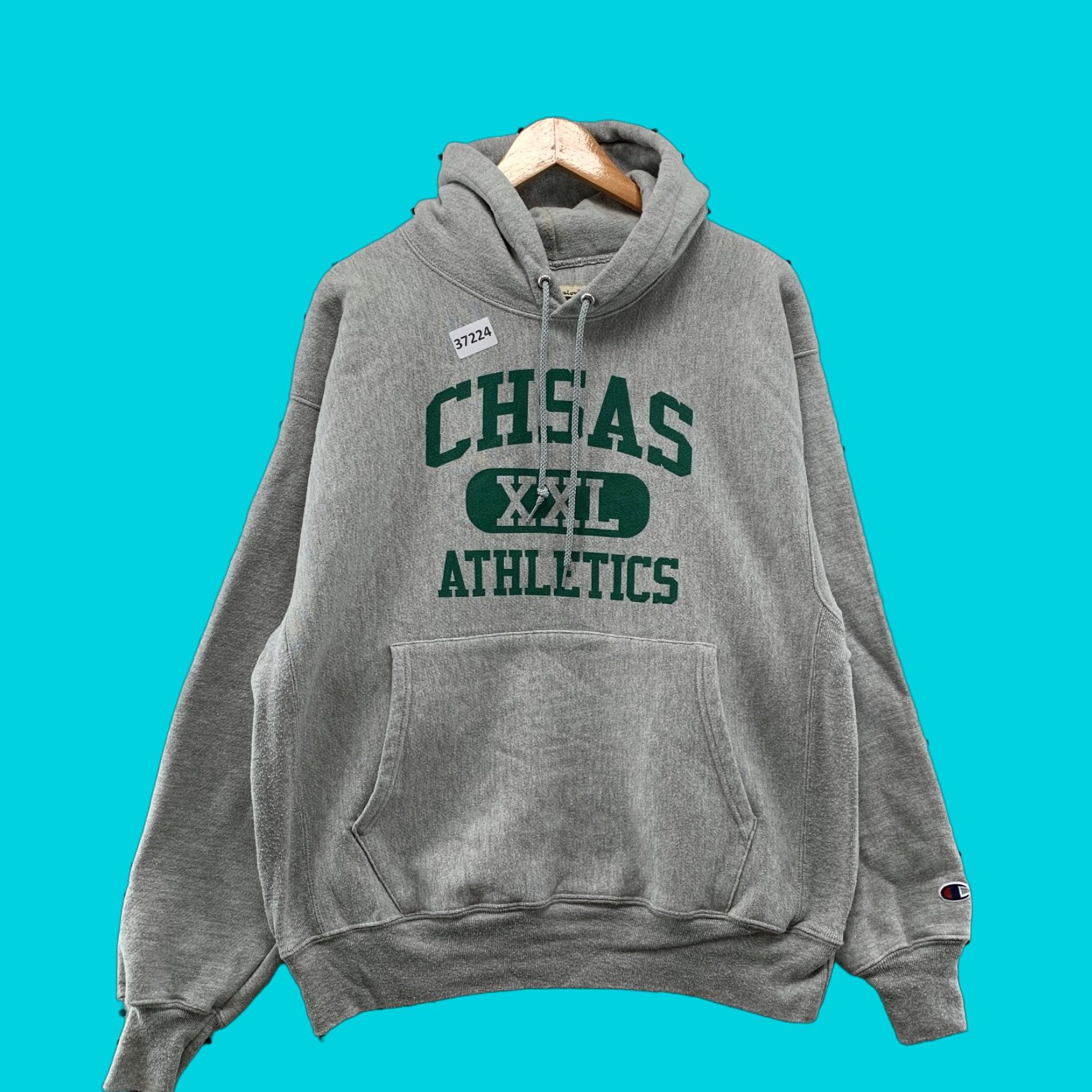Champion VINTAGE CHSAS Hoodie Sweatshirt Men Large Reverse Weave Agriculture School Logo CHSAS Reverse Weave Champion 24x26 Gray Mens Size US L / EU 52-54 / 3 - 1 Thumbnail