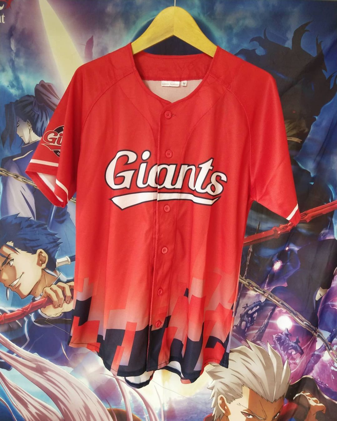Japanese Brand Lotte Giants Red Baseball Jersey Size US M / EU 48-50 / 2 - 1 Thumbnail