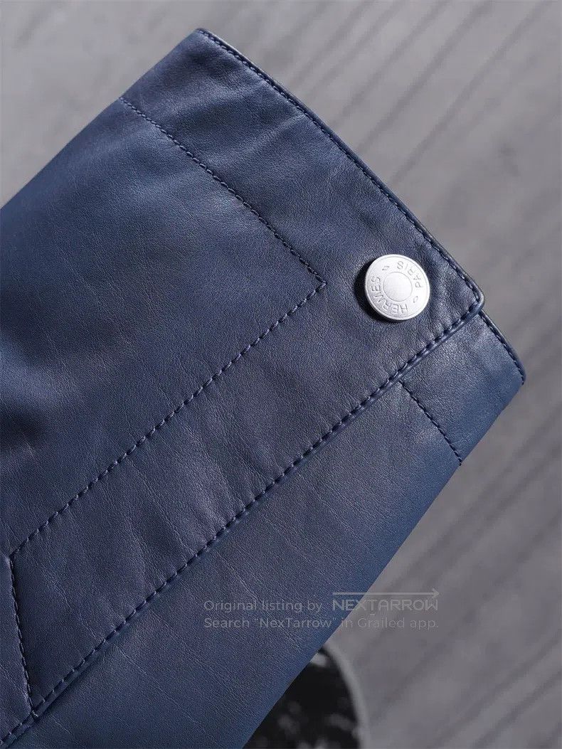 Hermes Hermes Midnight Blue Calfskin Jacket Size US M / EU 48-50 / 2 - 7 Thumbnail
