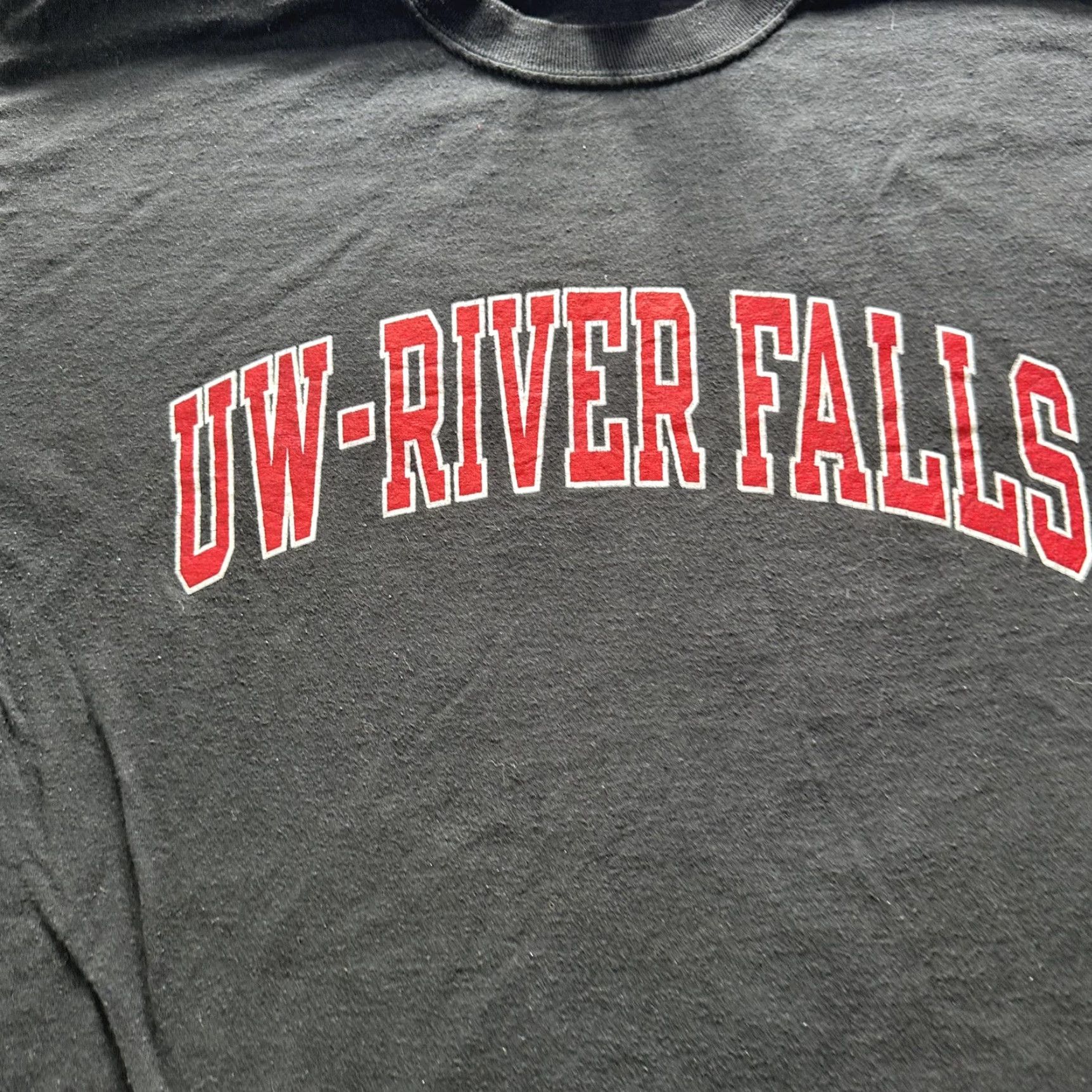 Champion Vintage Champion Shirt Mens Large Black UW-River Falls Graphic College Tee 90s Size US L / EU 52-54 / 3 - 2 Thumbnail