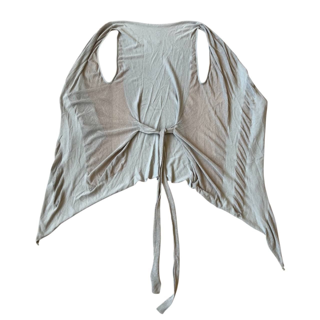 Sarah Pacini SARAH PACINI GRAY VISCOSE ASYMETRICAL SLEEVELESS CARDIGAN OS Size S / US 4 / IT 40 - 1 Thumbnail