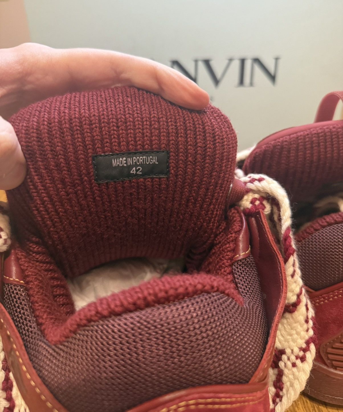 Lanvin Lanvin Curb Sneaker (Maroon/Red) Size US 9 / EU 42 - 7 Thumbnail