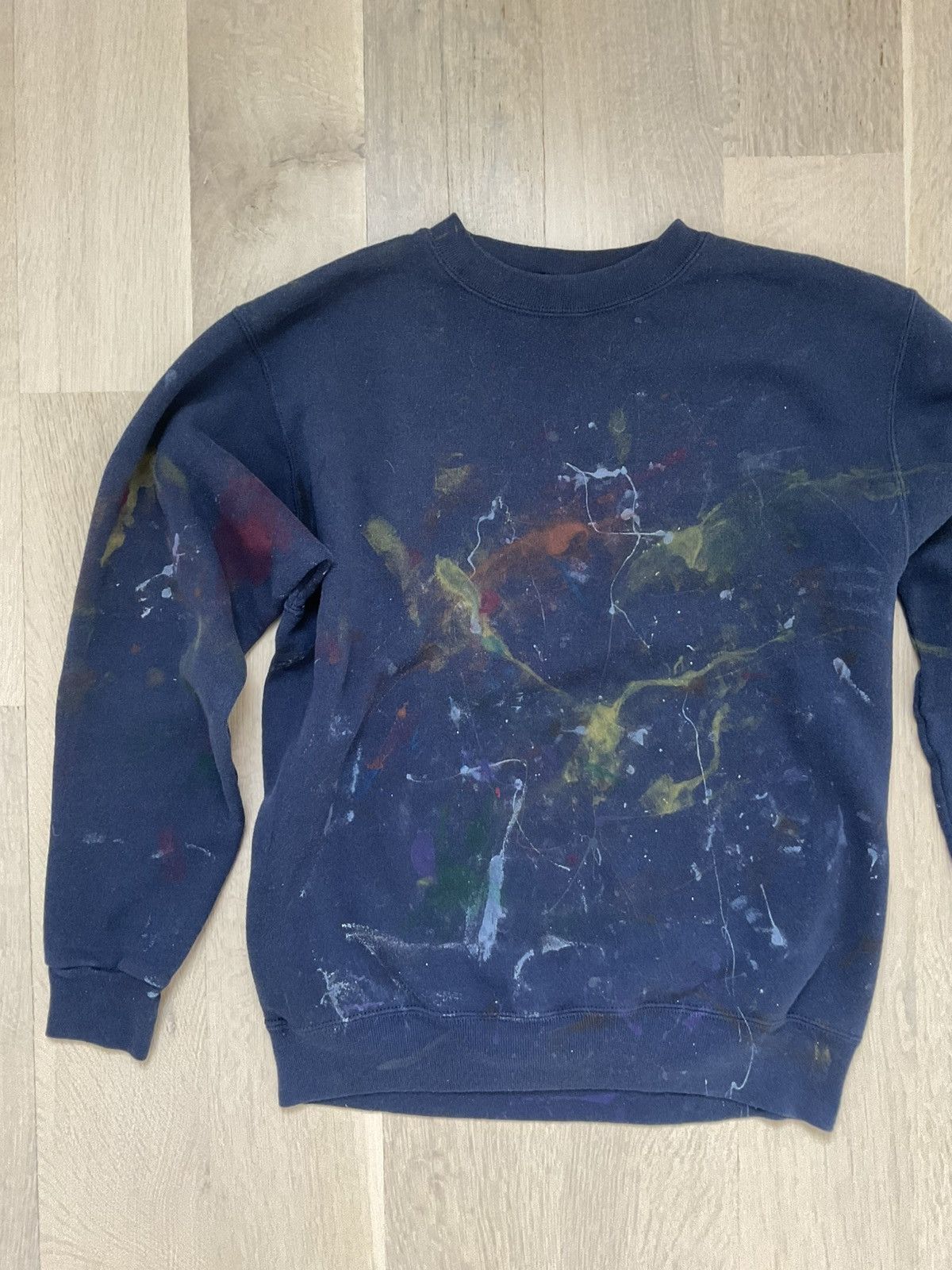 Vintage Vintage Paint Splatter Distressed Crewneck Sweatshirt Size US M / EU 48-50 / 2 - 3 Thumbnail