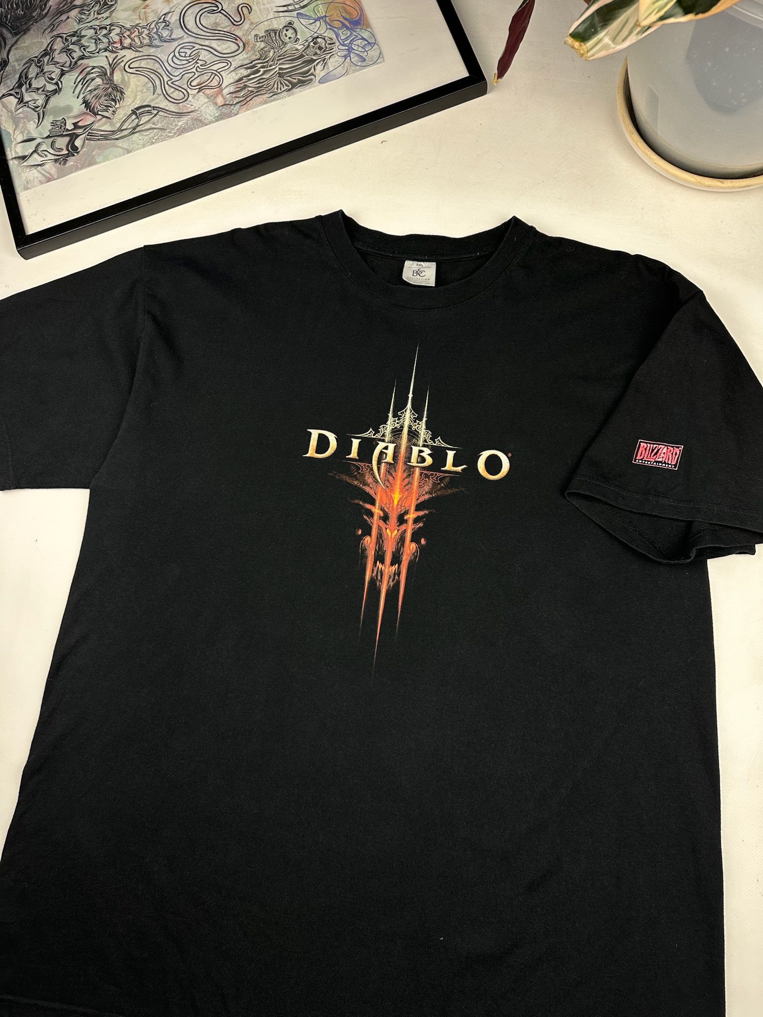 Microsoft Vintage Diablo 3 Fullprint Promo Tee Blizzard Video Games Size US XXL / EU 58 / 5 - 4 Thumbnail