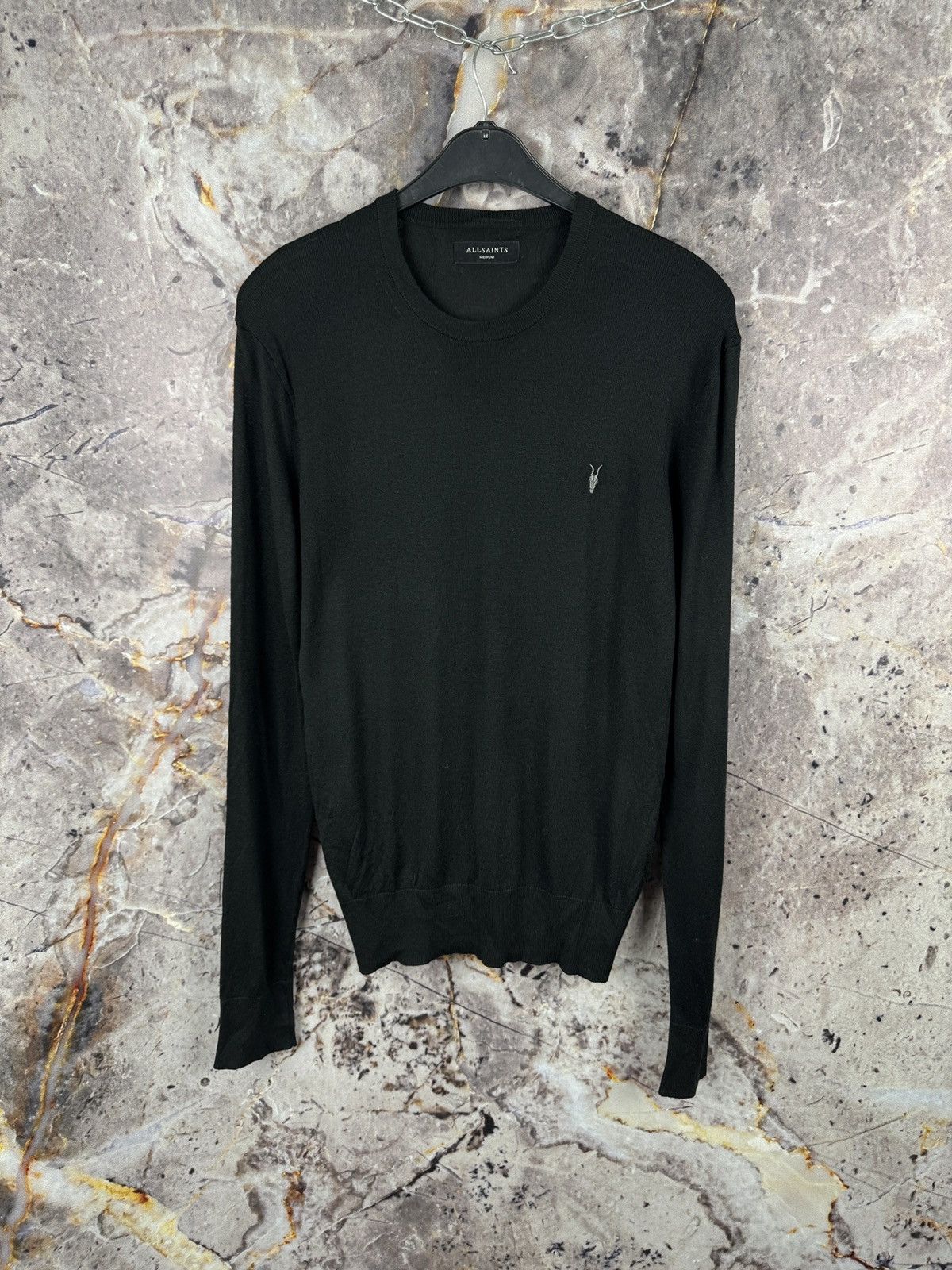 Allsaints Men’s Allsaints Nomo Crew Pullover Black Size Medium Size US M / EU 48-50 / 2 - 1 Thumbnail